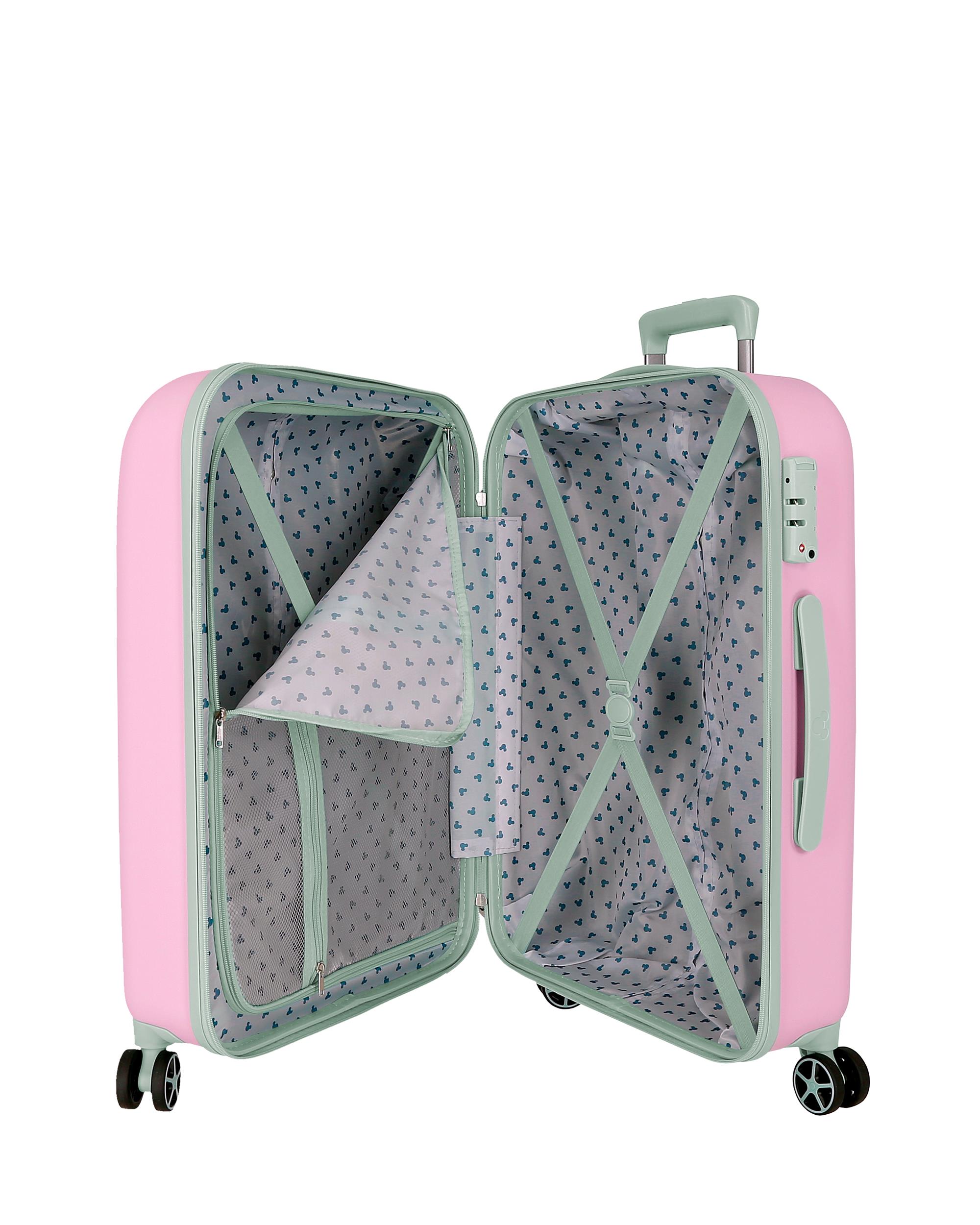 Imagen 5 de Maleta mediana disney mickey crazy trip con capacidad de 75l - Rosa Rosa