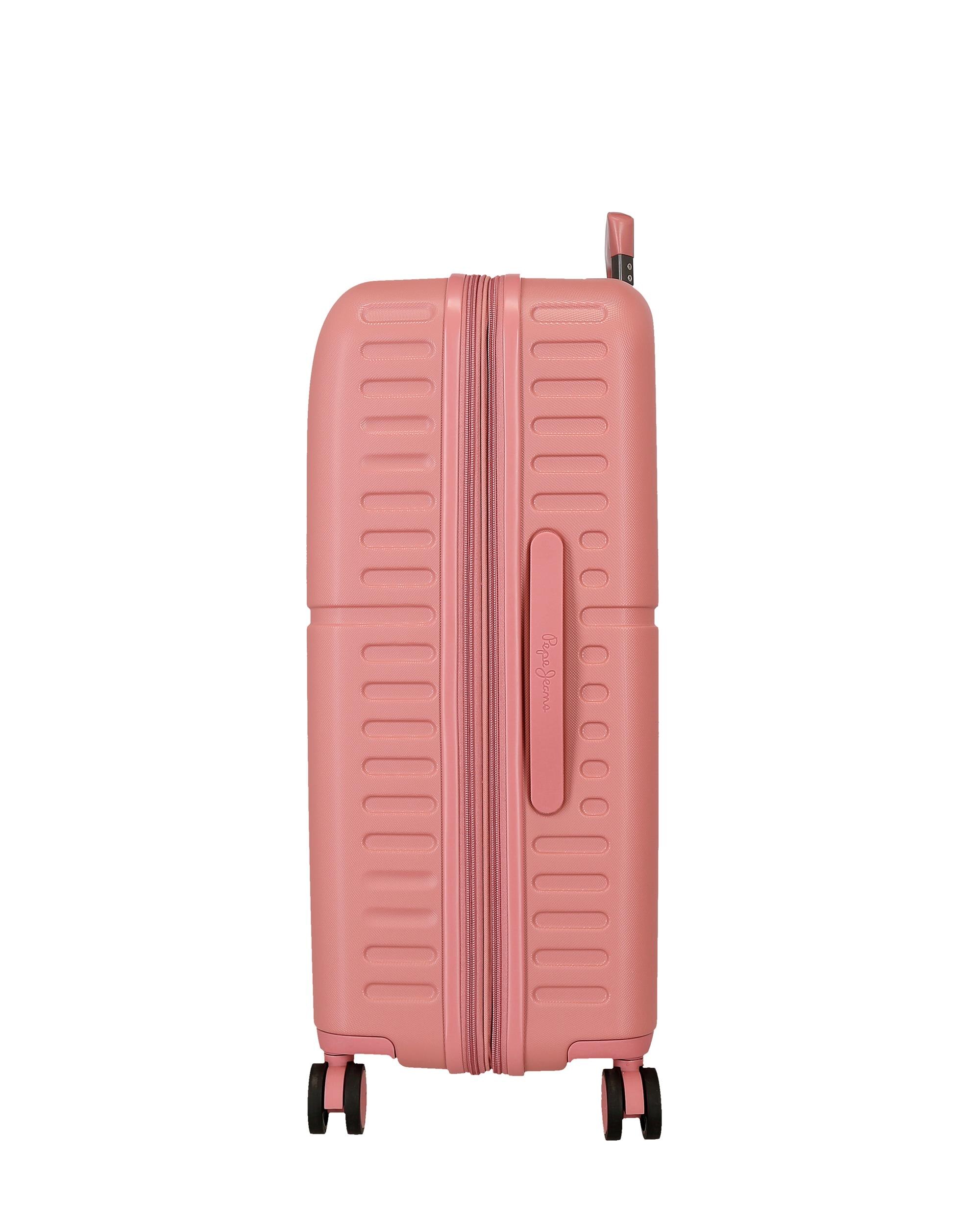 Imagen 2 de Juego de maletas (cabina y mediana) accent rígidass rígidas con capacidad de 116l - Pepe Jeans - Rosa Rosa