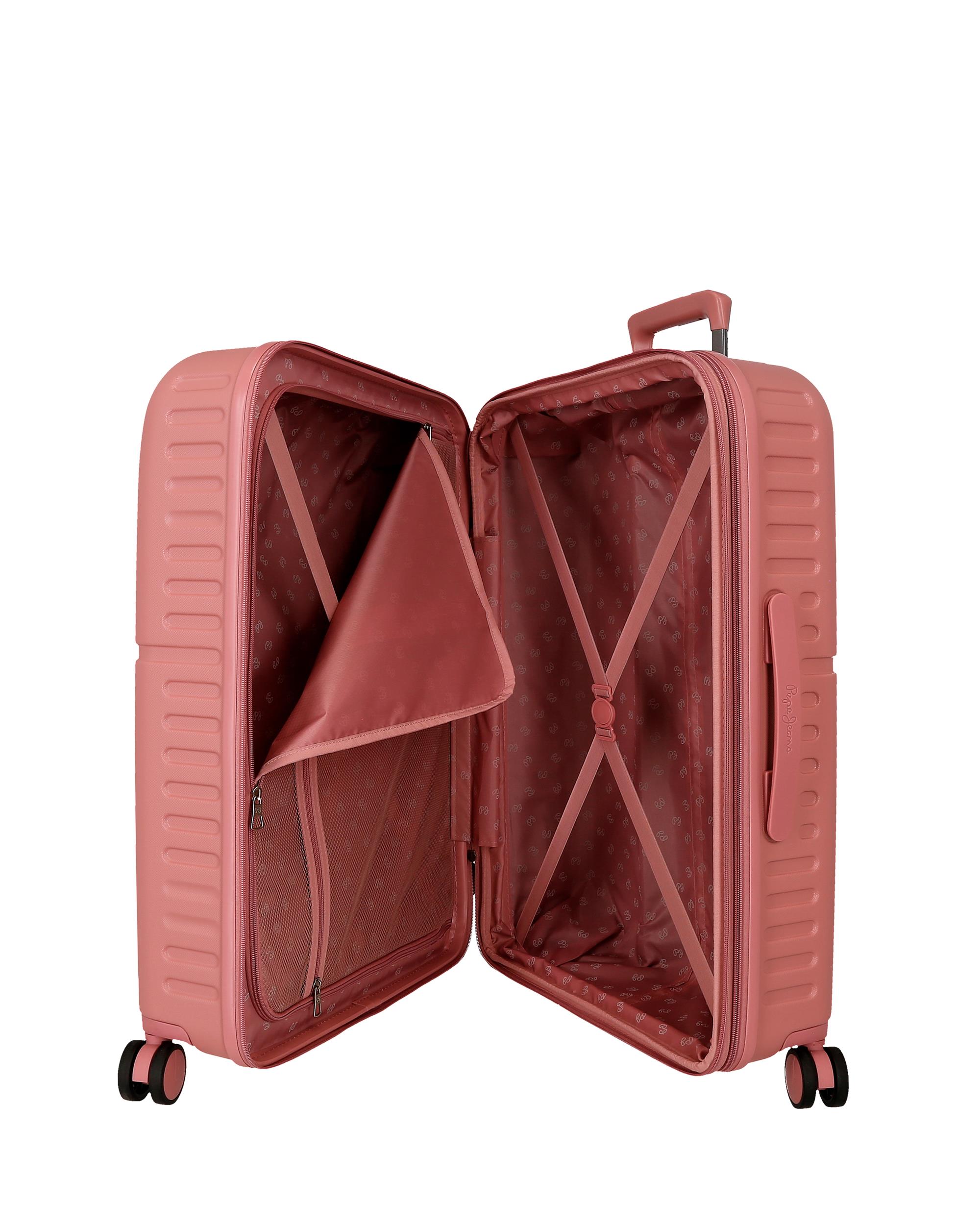 Imagen 5 de Juego de maletas (cabina y mediana) accent rígidass rígidas con capacidad de 116l - Pepe Jeans - Rosa Rosa