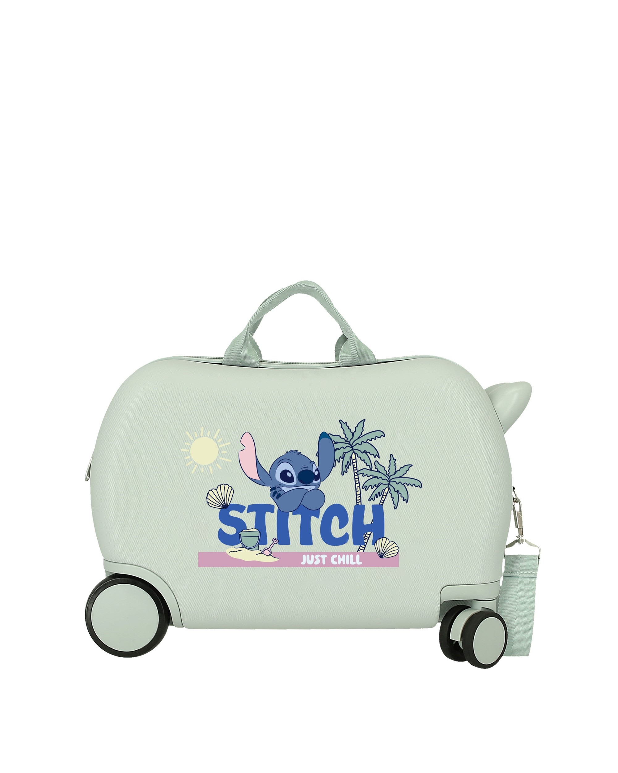 Imagen 1 de Maleta infantil 2 ruedas multidireccionales stitch just chill con capacidad de 28l en menta - Disney - Verde Verde