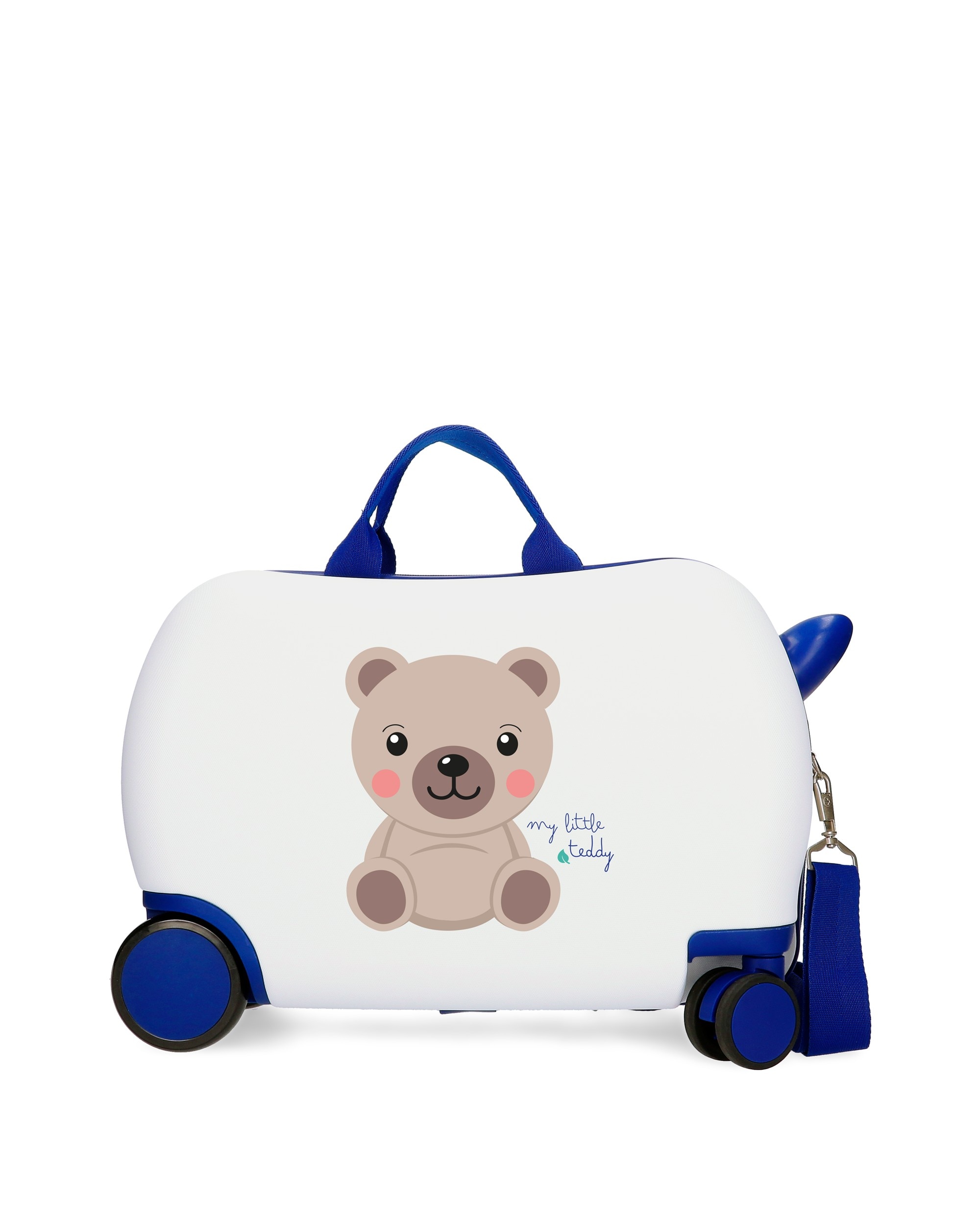 Imagen 1 de Maleta infantil 2 ruedas multidireccionales 45 cm roll road happy pets abs con capacidad de 24,6l blanco Blanco