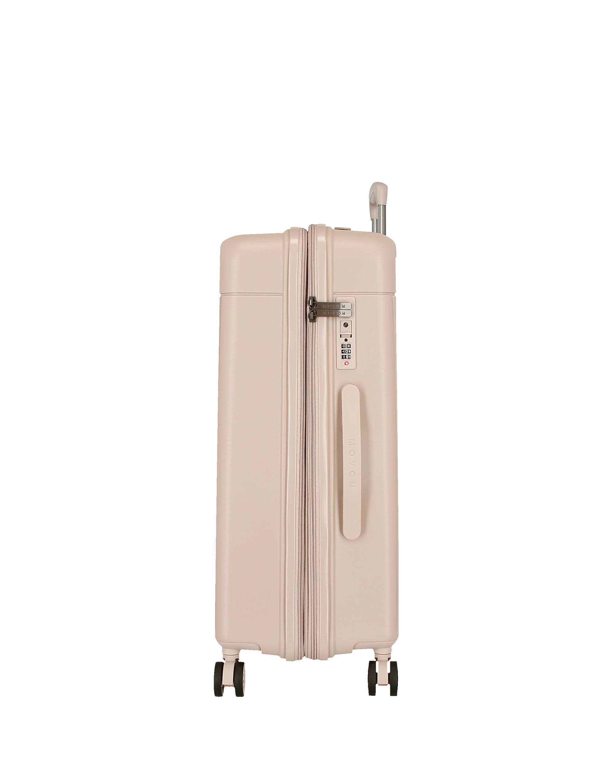 Maleta mediana expandible Movom New Trendy con capacidad de 72L - Beige Beige-2