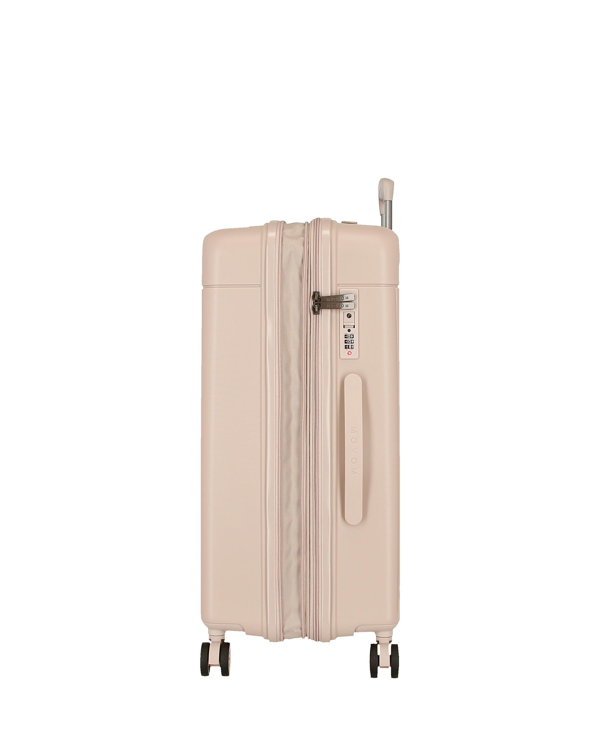 Maleta mediana expandible Movom New Trendy con capacidad de 72L - Beige Beige-6
