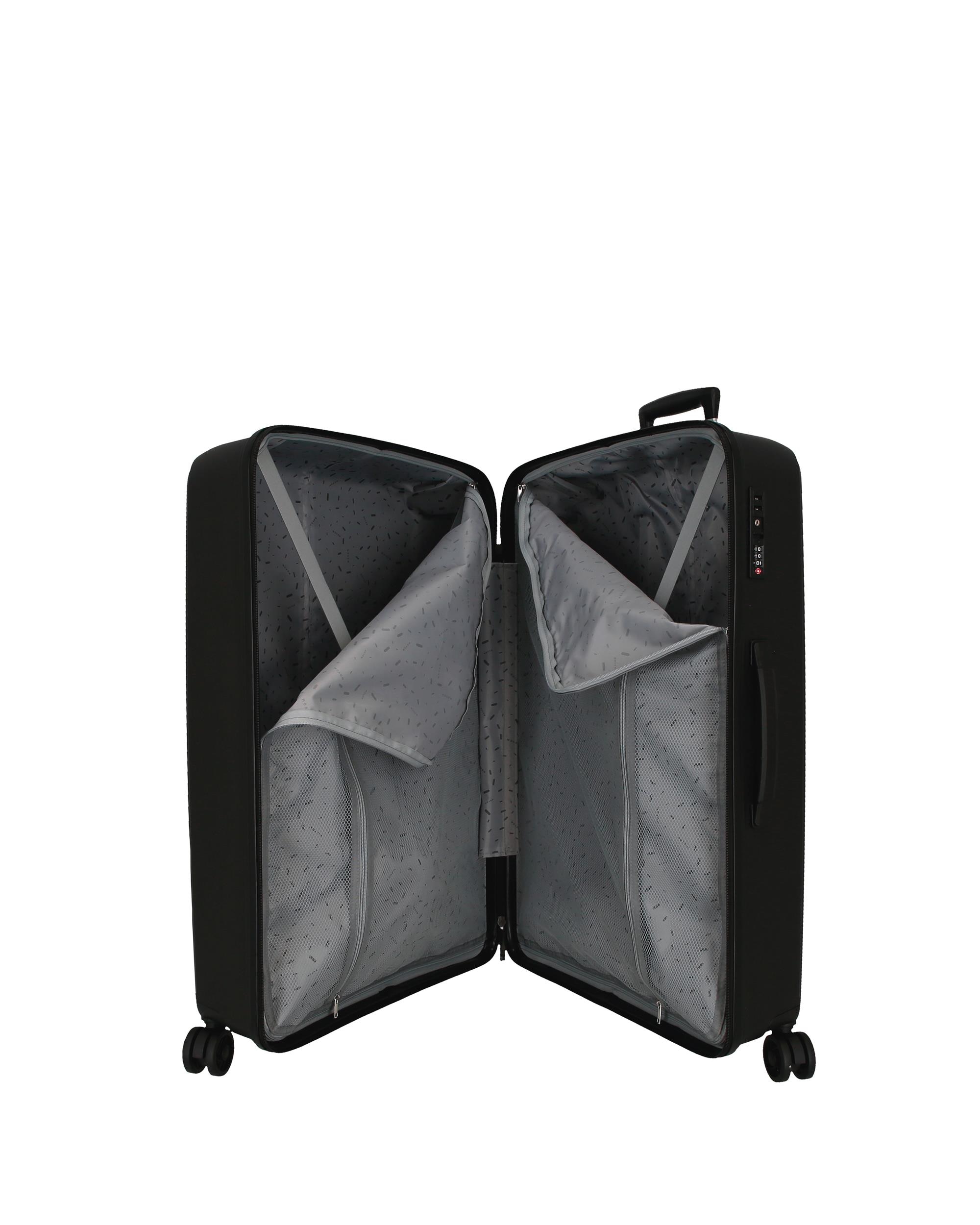 Maleta mediana expandible Movom Wood con capacidad de 72L Negro
