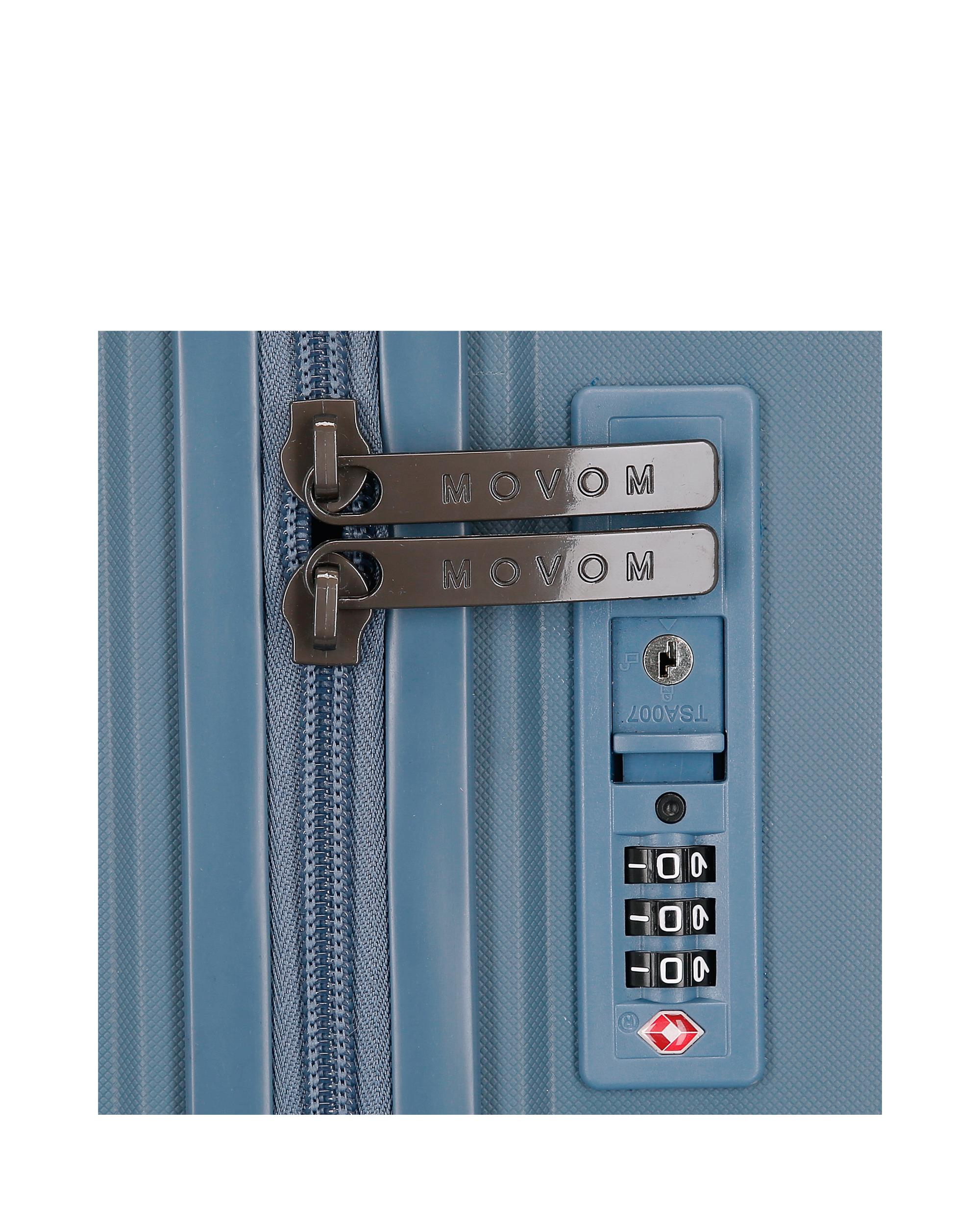Maleta de cabina movom wood con capacidad de 38l en azulon - Azul Azul-2