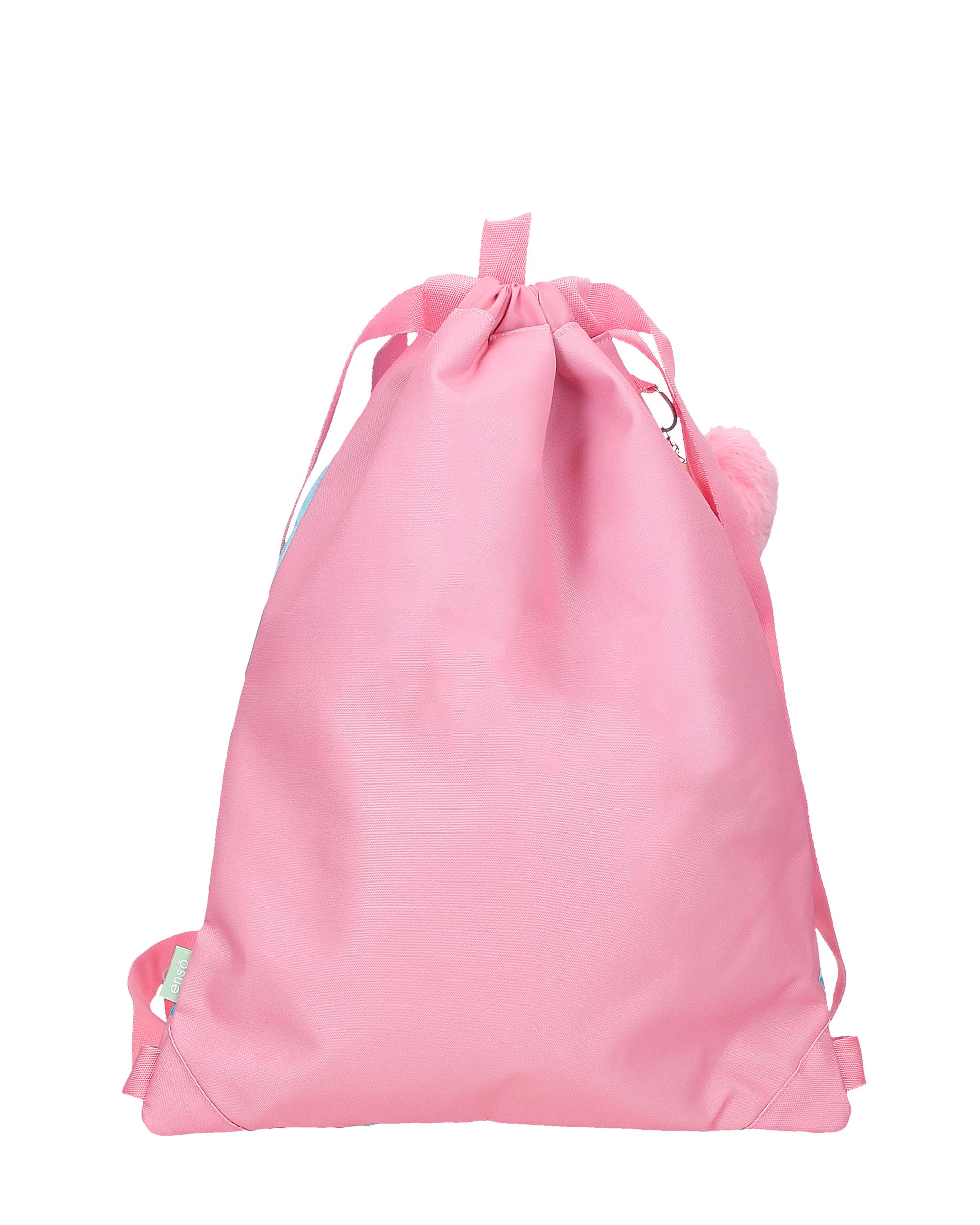 Mochila saco Enso Jungle Mood con cremallera frontal Azul-3
