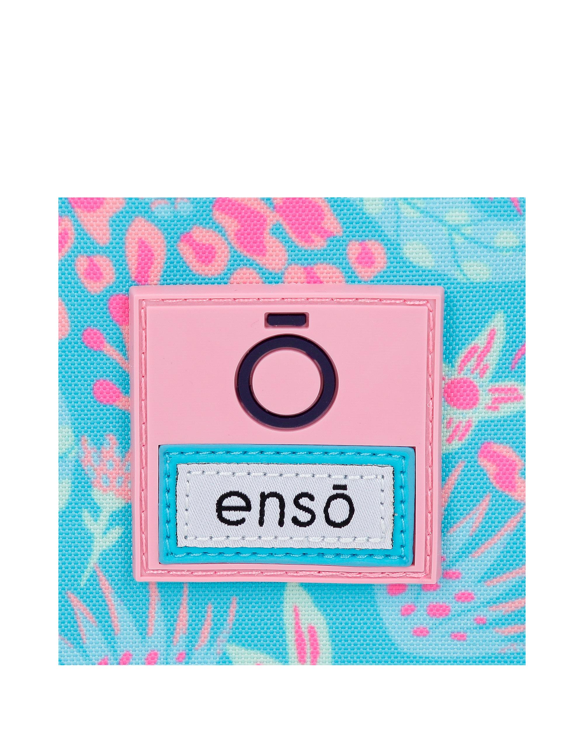 Mochila saco Enso Jungle Mood con cremallera frontal Azul-5