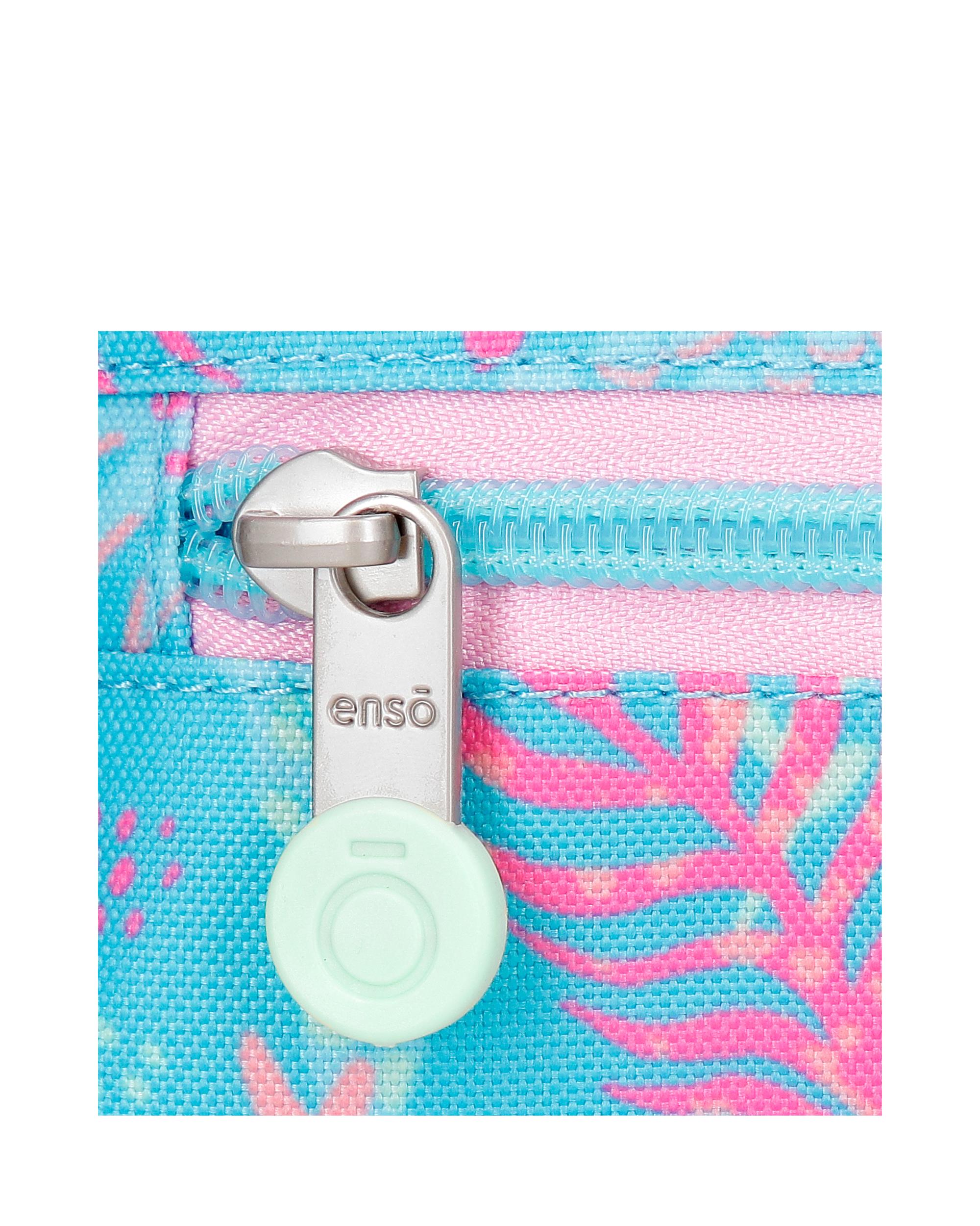 Mochila saco Enso Jungle Mood con cremallera frontal Azul-6