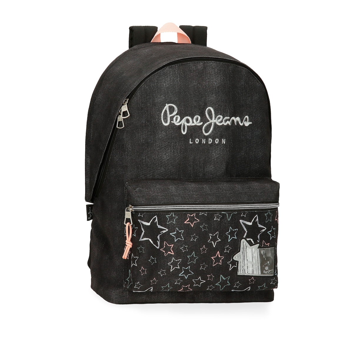 Mochila portaordenador Pepe Jeans Cintia 44cm dos compartimentos Negro-1