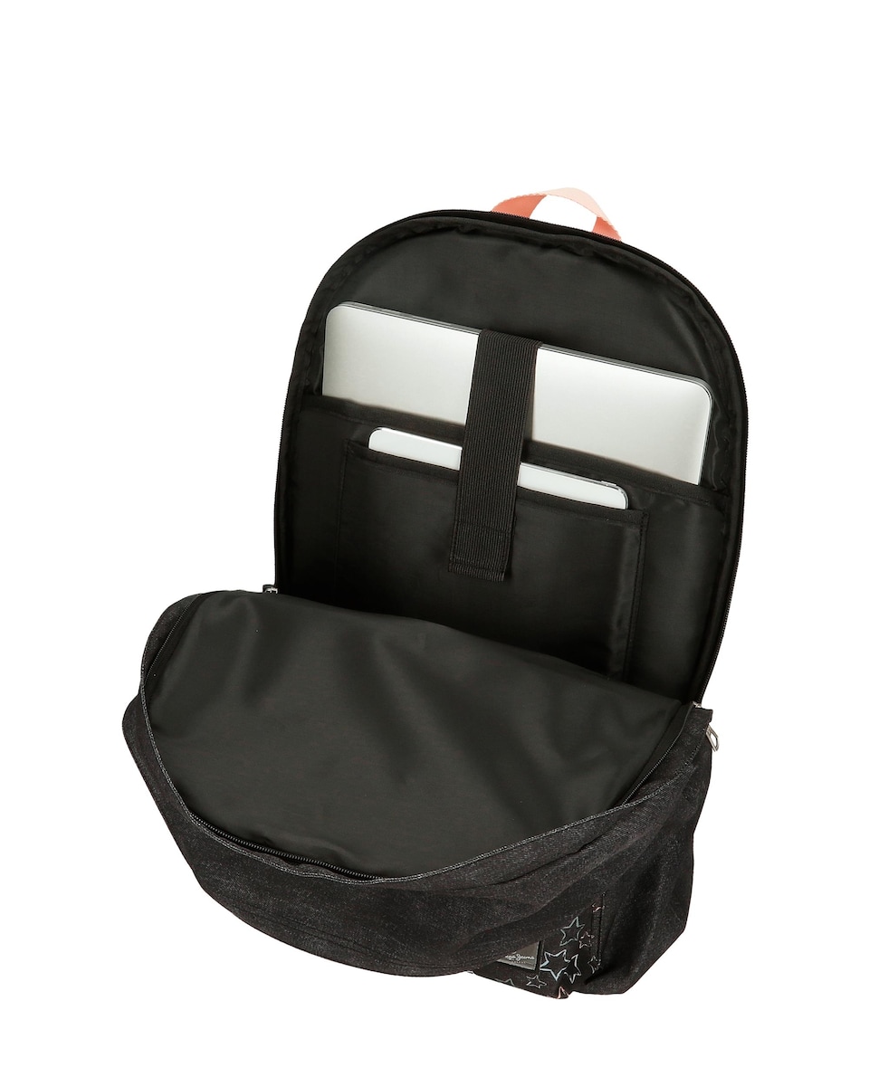 Mochila portaordenador Pepe Jeans Cintia 44cm dos compartimentos Negro-4