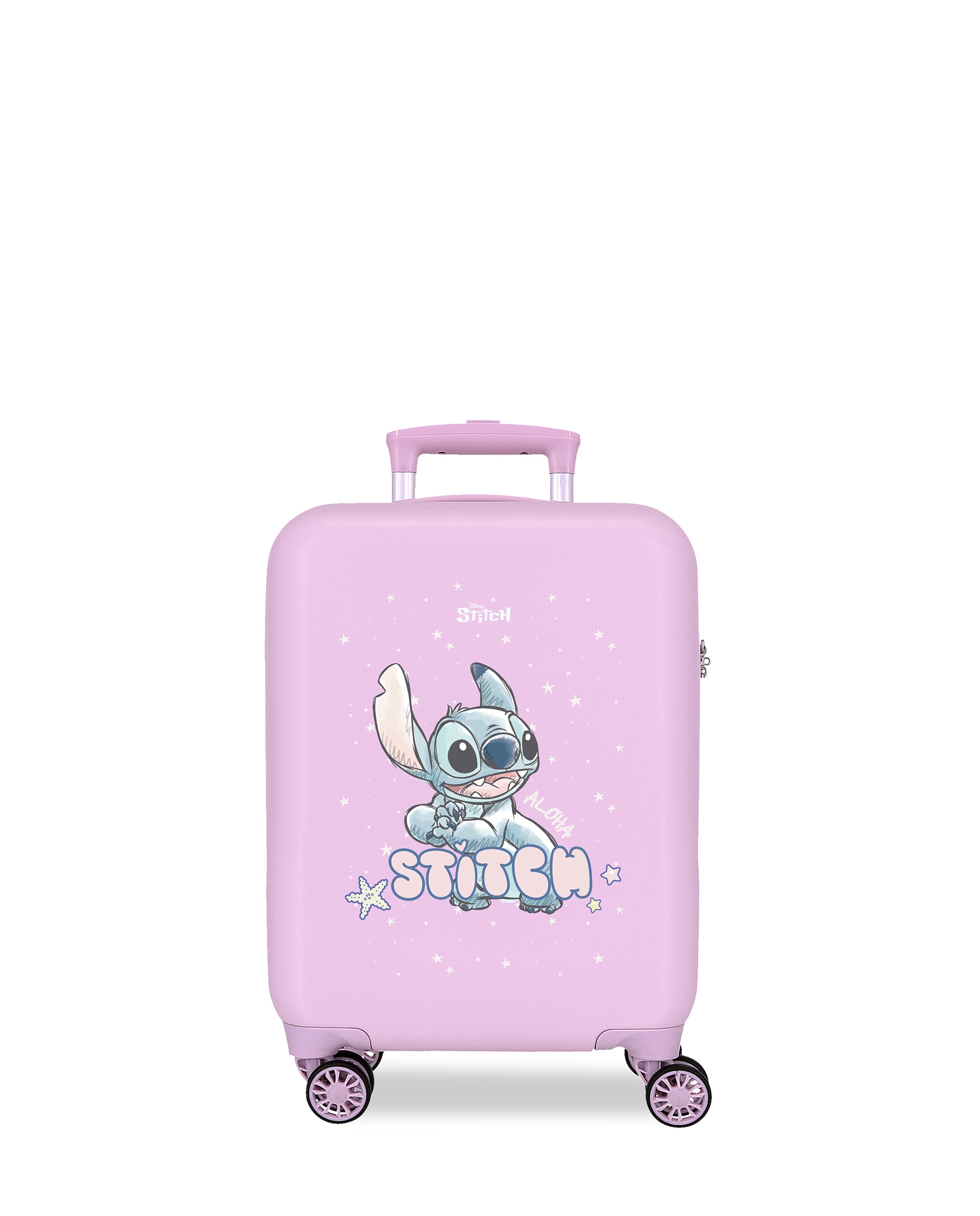 Imagen 0 de Maleta de cabina Lovely Stitch rígida con capacidad de 35L Morado
