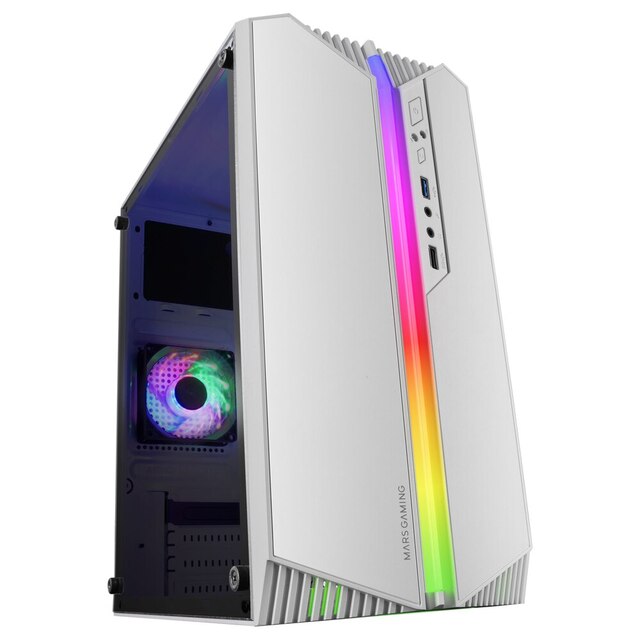 Caja PC Compacta Gaming Micro-ATX Mars Gaming MC-S1 Iluminación ARGB Blanco