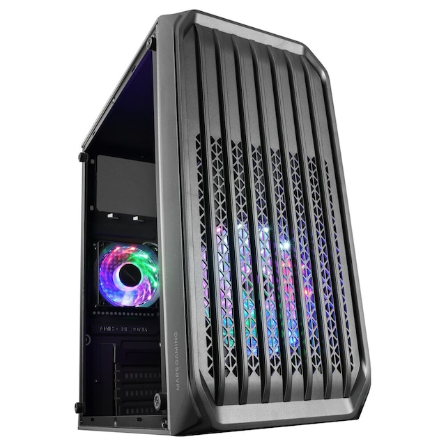 Caja PC Compacta Gaming Micro-ATX Mars Gaming MC-S2 2 Ventiladores FRGB Negro