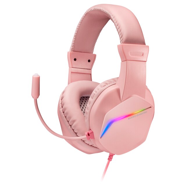 Auriculares Gaming FRGB Rainbow Mars Gaming MH122 Rosa