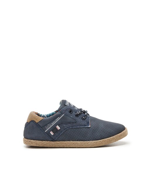Imagen 0 de Zapatillas de lona de niño en azul con cordones