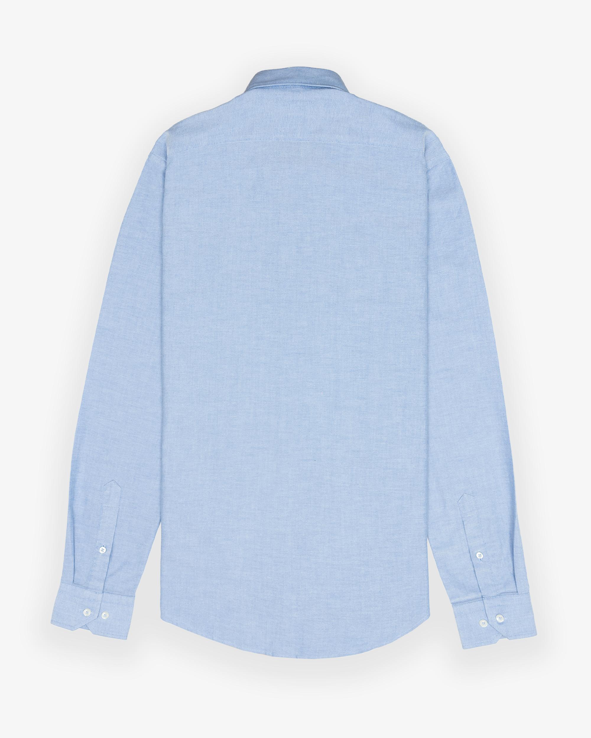 Imagen 2 de Camisa oxford de hombre slim de manga larga - Makarthy - Azul claro Azul claro