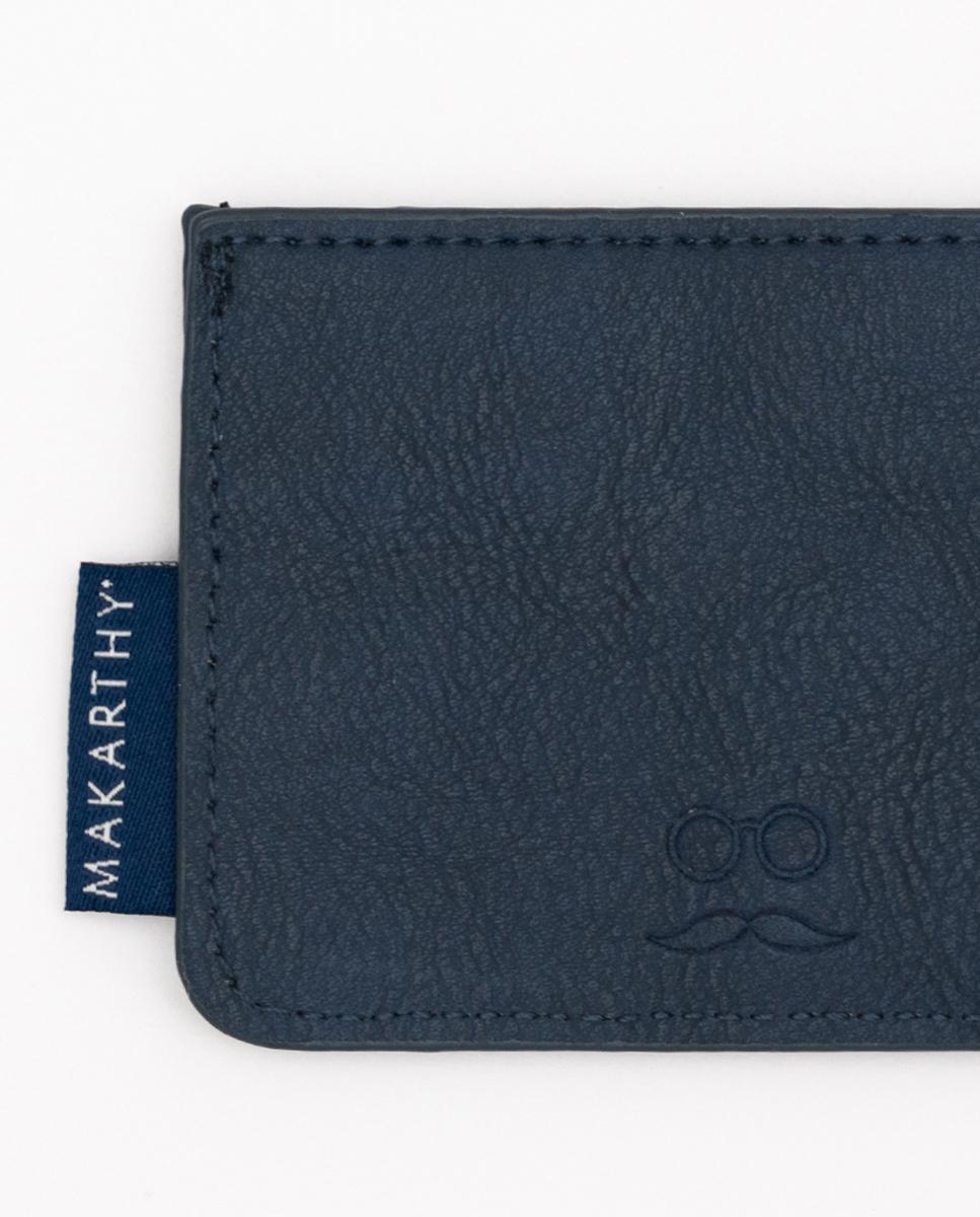 Imagen 2 de Tarjetero de hombre dos compartimentos - Makarthy - Azul marino / Naranja Azul marino / Naranja