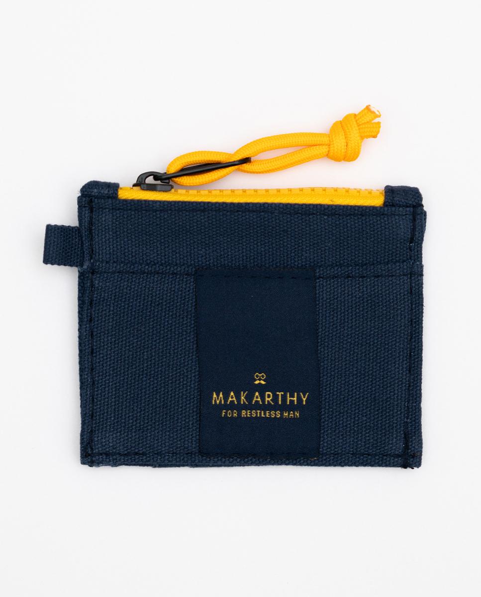 Imagen 1 de Tarjetero de hombre con cremallera - Makarthy - Azul marino / Amarillo Azul marino / Amarillo