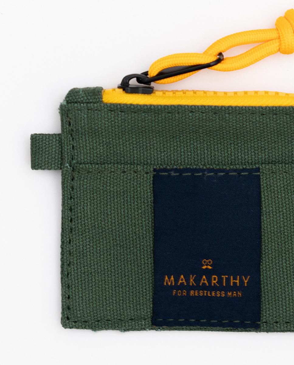 Imagen 2 de Tarjetero de hombre con cremallera - Makarthy - Verde oscuro Verde oscuro