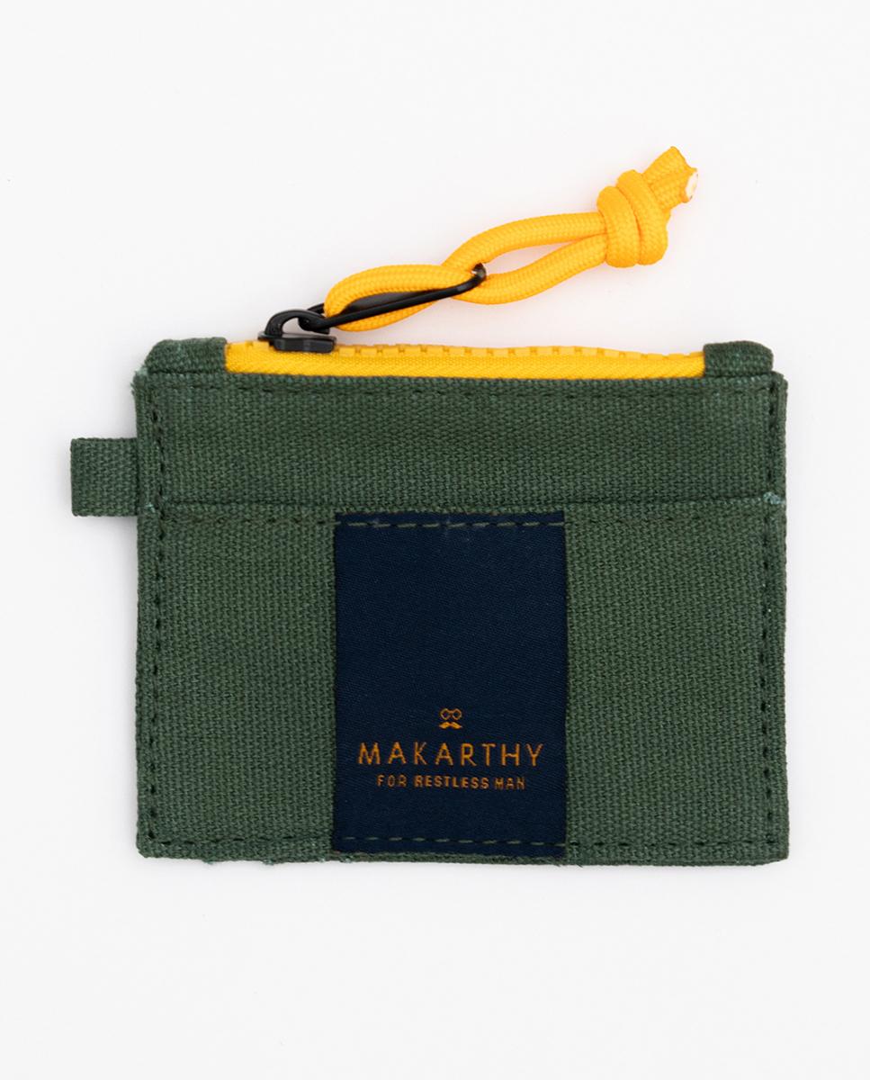 Imagen 3 de Tarjetero de hombre con cremallera - Makarthy - Verde oscuro Verde oscuro