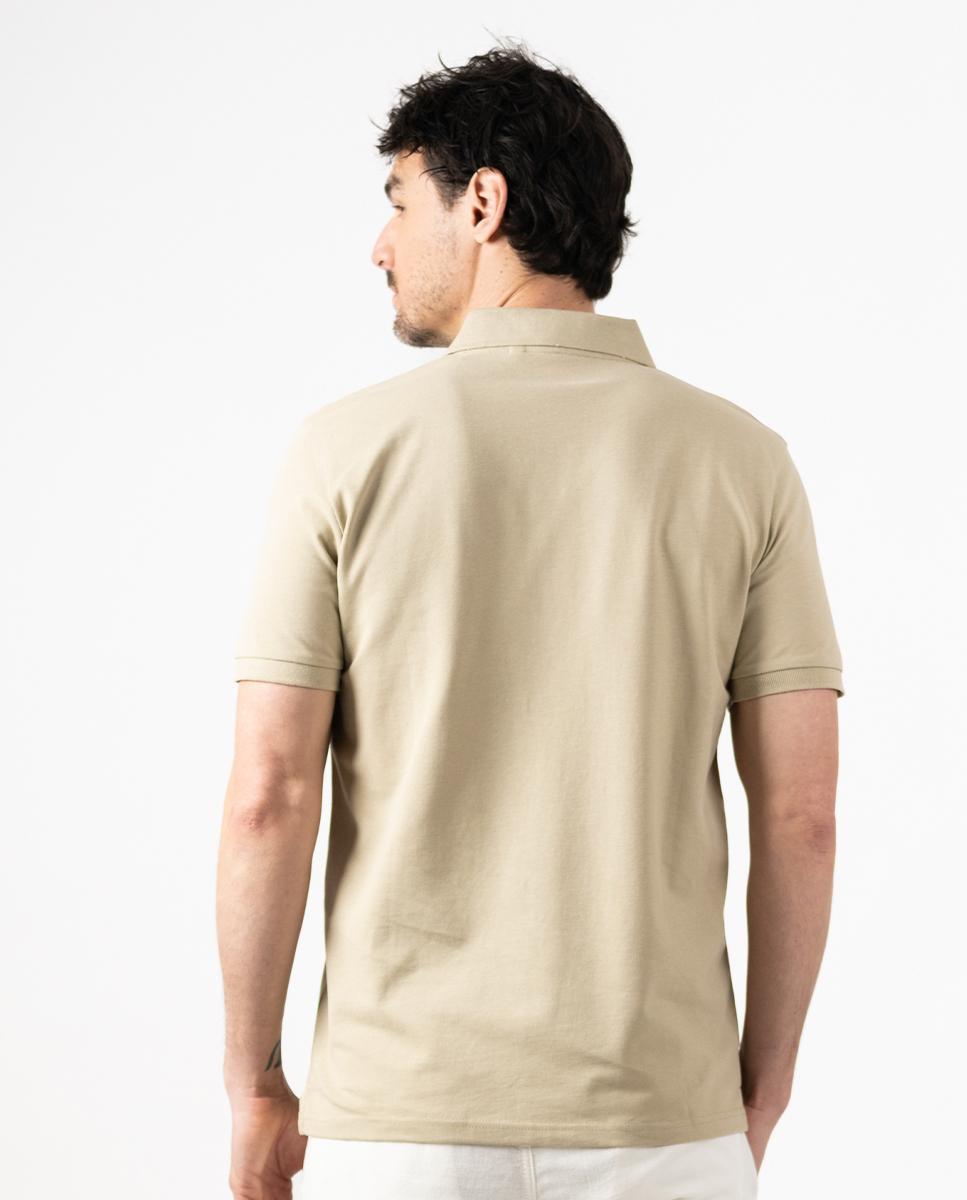 Polo de piqué de hombre de manga corta - Makarthy - Beige Beige-3