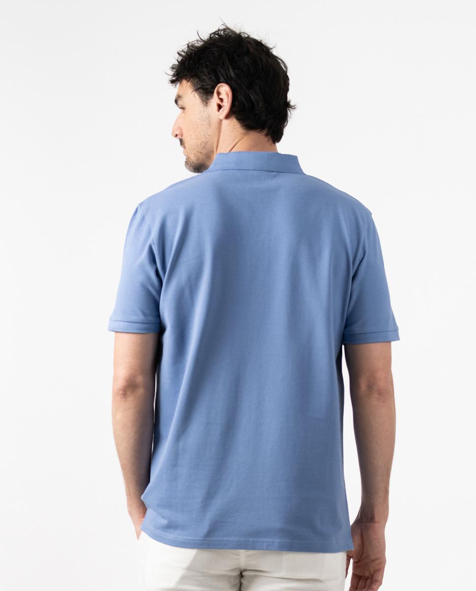 Polo de piqué de hombre de manga corta - Makarthy - Azul claro Azul claro-2