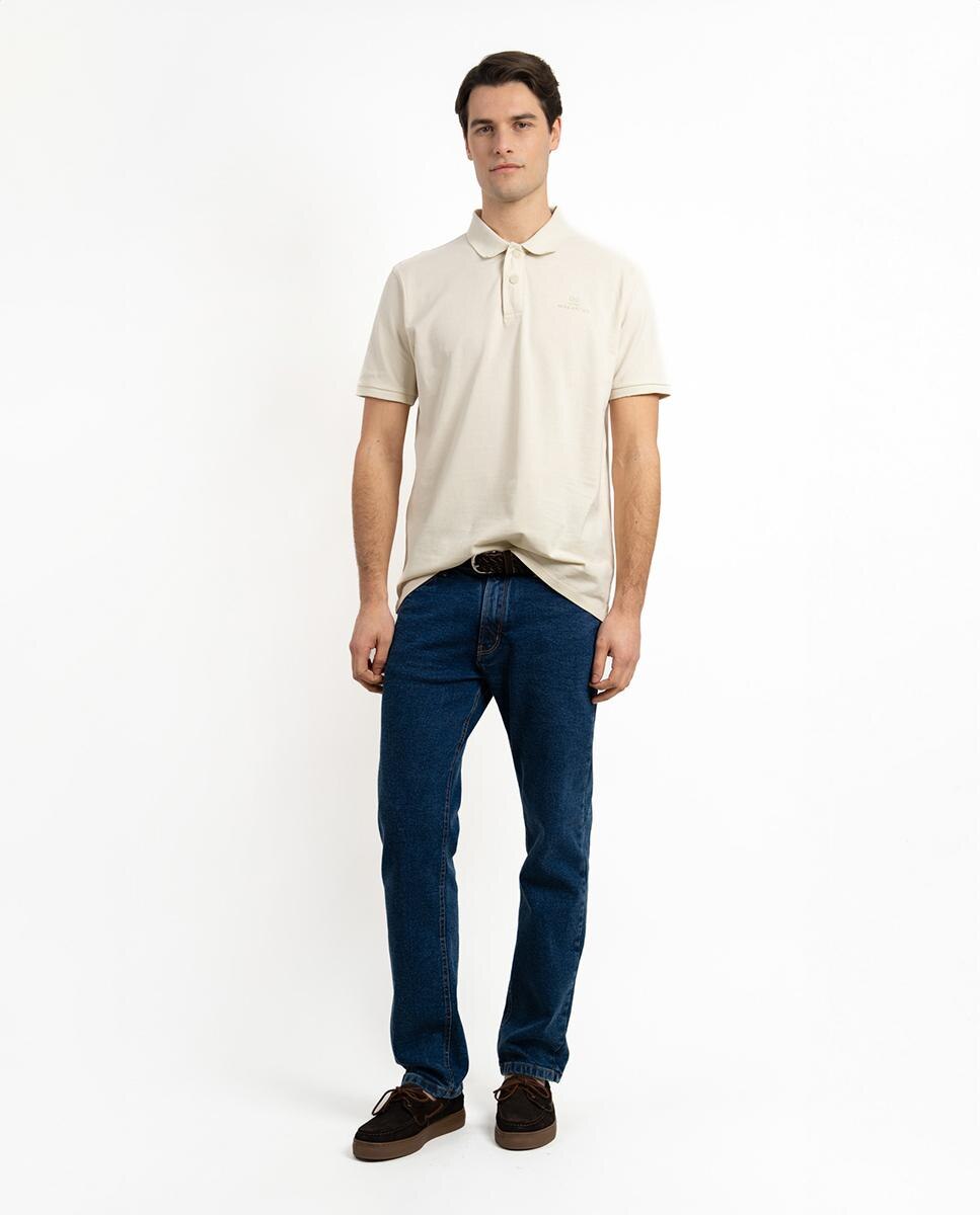Polo de piqué de hombre de manga corta - Makarthy - Beige Beige-2