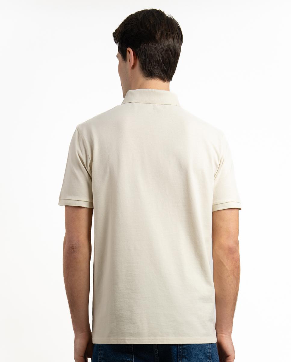 Polo de piqué de hombre de manga corta - Makarthy - Beige Beige-3