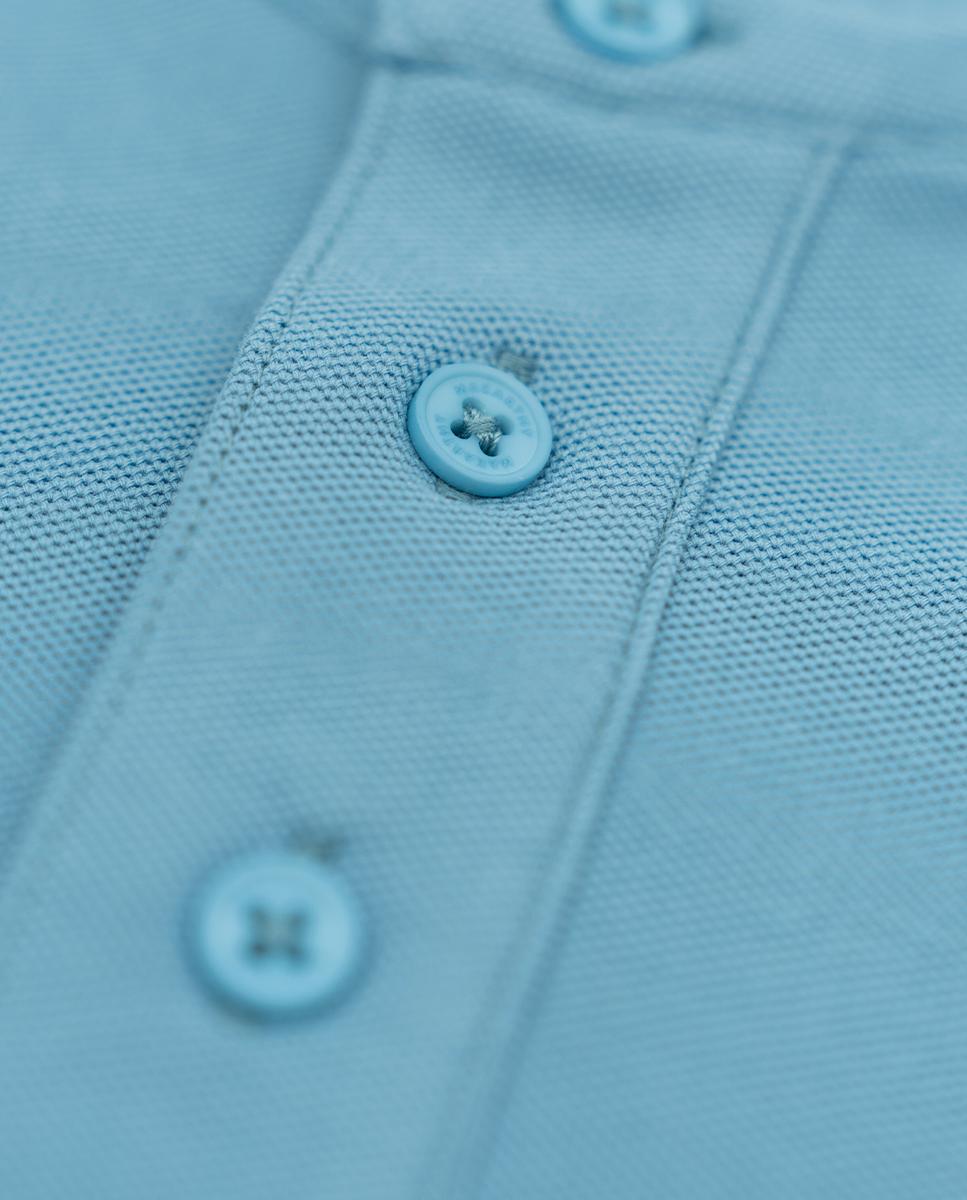 Polo de manga corta de hombre de algodón - Makarthy - Azul claro Azul claro-5