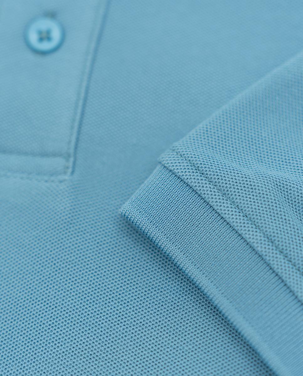 Polo de manga corta de hombre de algodón - Makarthy - Azul claro Azul claro-6