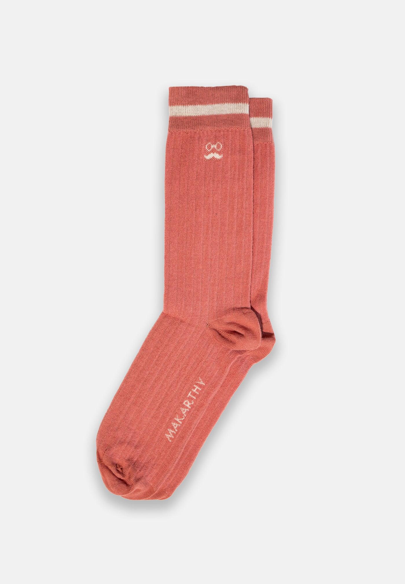 Calcetines cortos de hombre con logo - Makarthy - Salmón Salmón-1