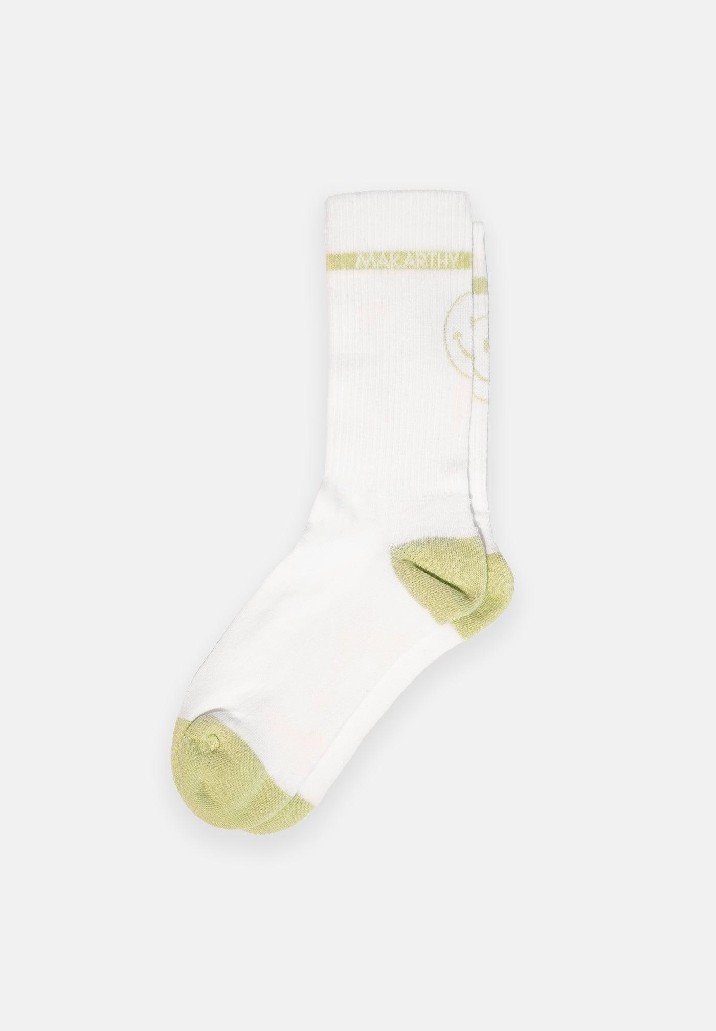Calcetines cortos de hombre con estampado fantasía - Makarthy - Blanco Blanco-1