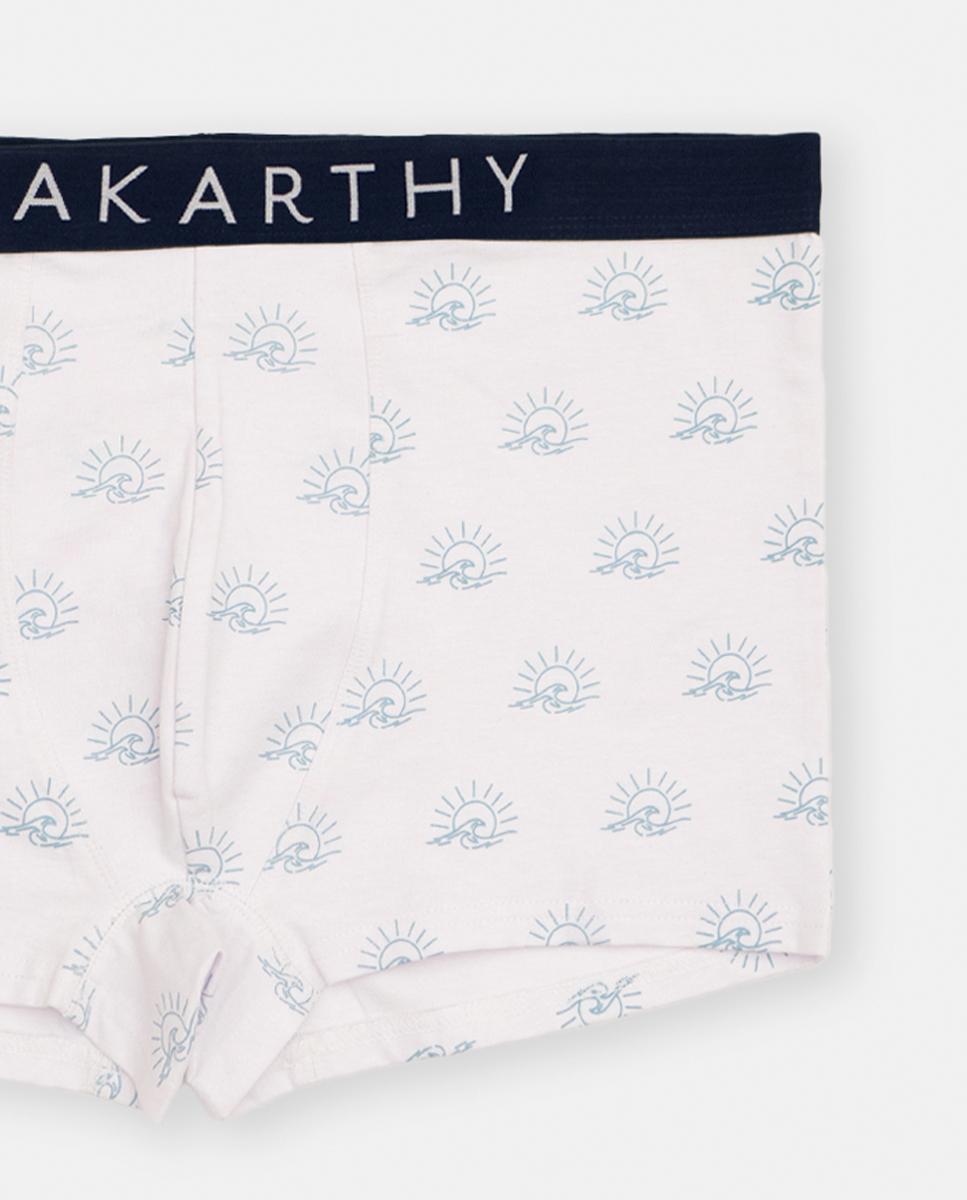 Bóxer de punto estampado fantasía - Makarthy - Blanco Blanco-2