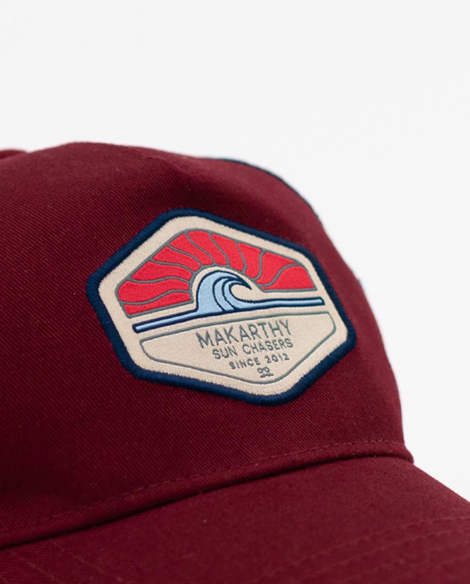 Imagen 2 de Gorra de hombre con logo y rejilla - Makarthy - Granate Granate