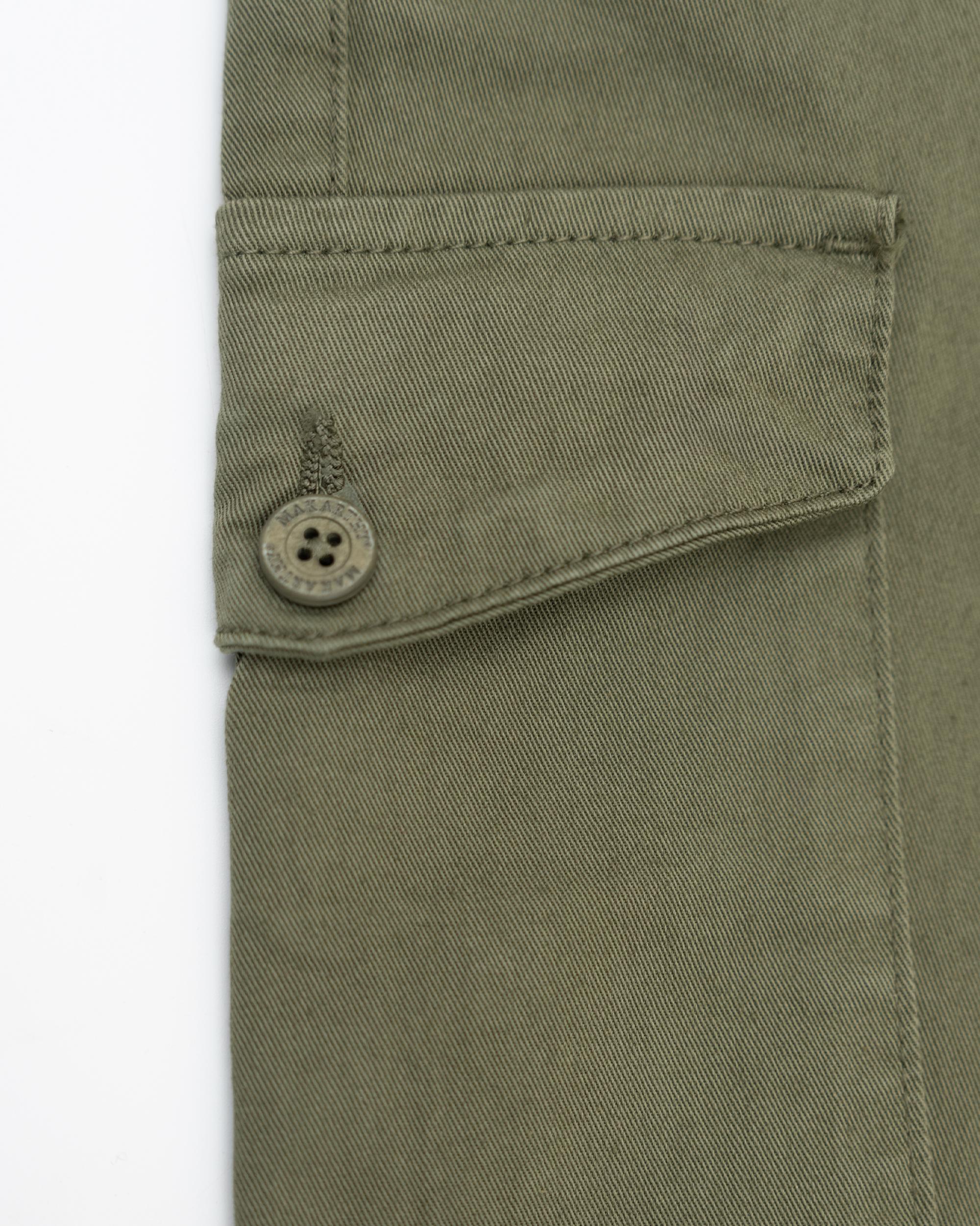 Imagen 4 de Pantalón cargo de hombre slim con logo en bolsillo trasero - Makarthy - Verde militar Verde militar