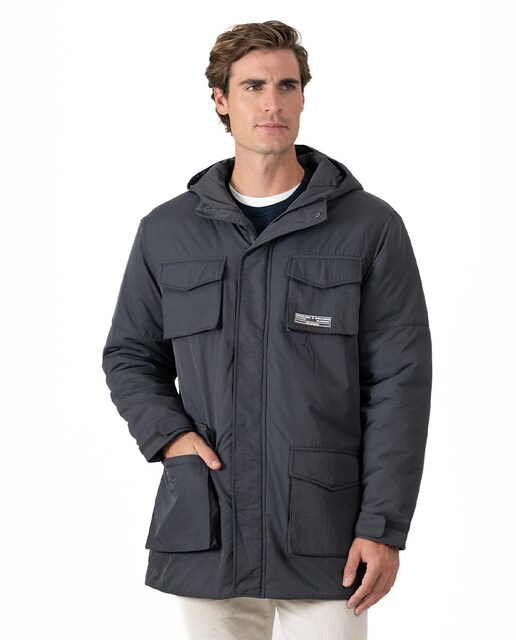 Imagen 0 de Parka de hombre acolchada con capucha y cremallera
