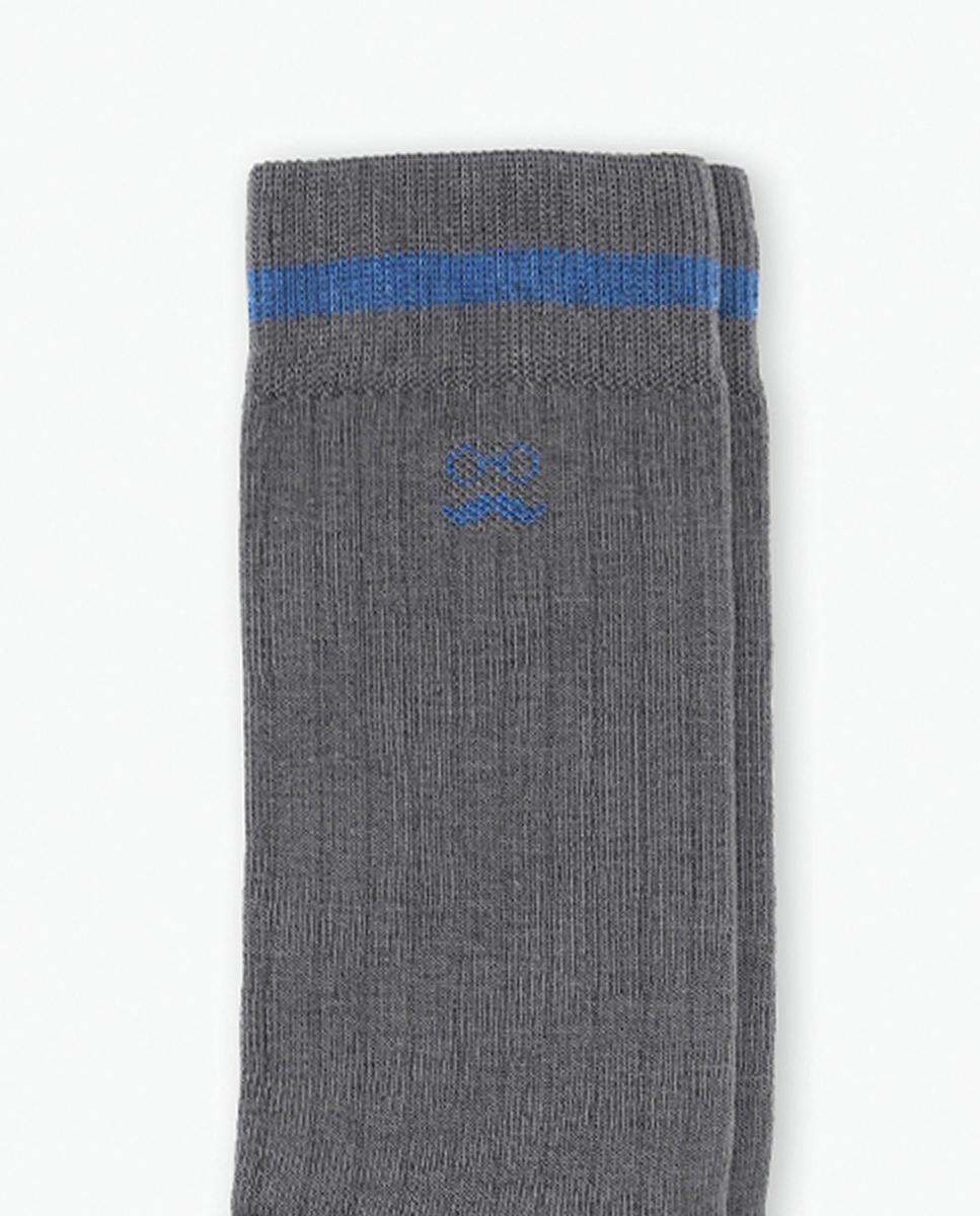 Imagen 0 de Calcetines cortos de hombre con logo Gris
