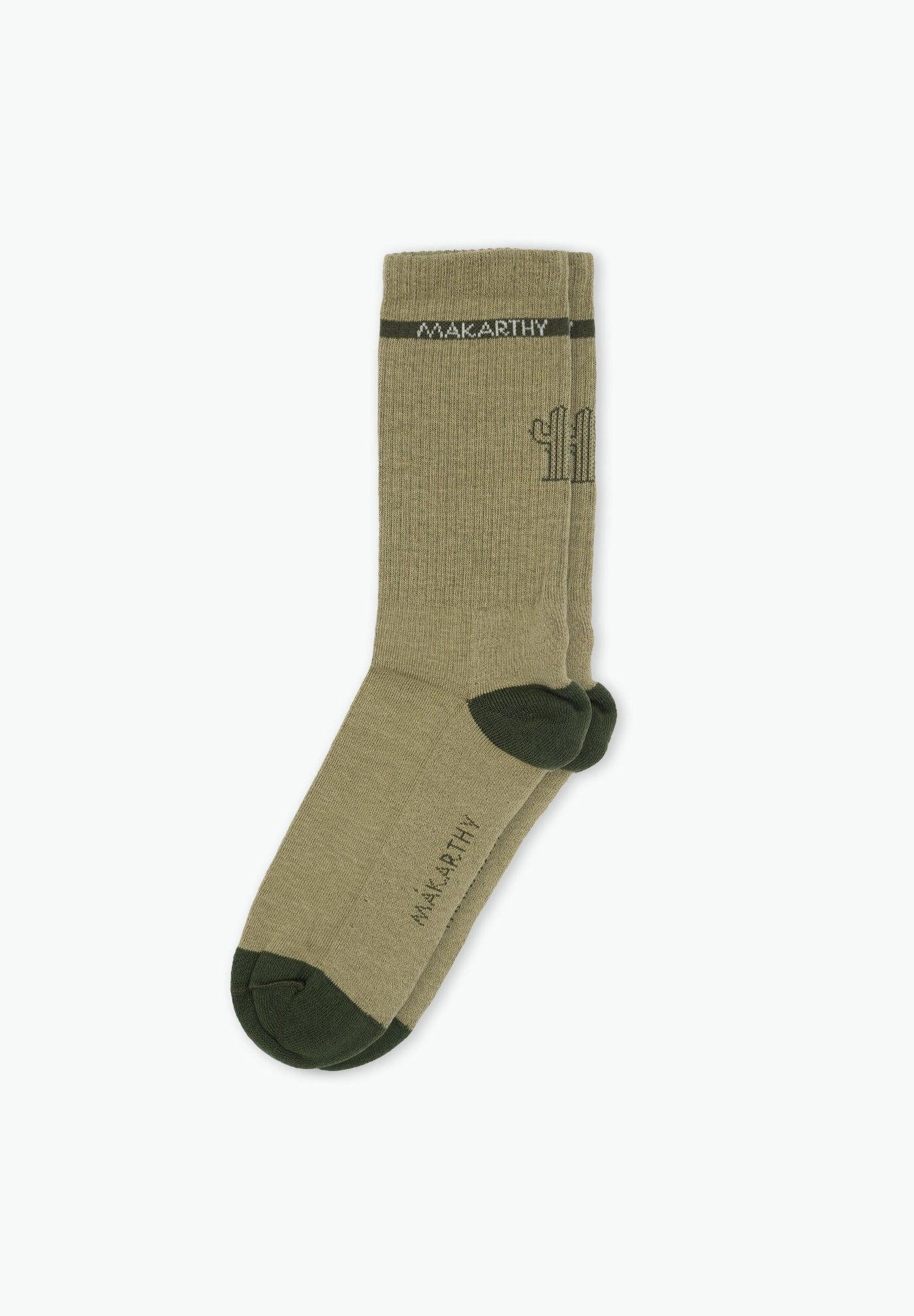 Calcetines cortos de hombre con logo - Makarthy - Verde Oliva Verde Oliva-1