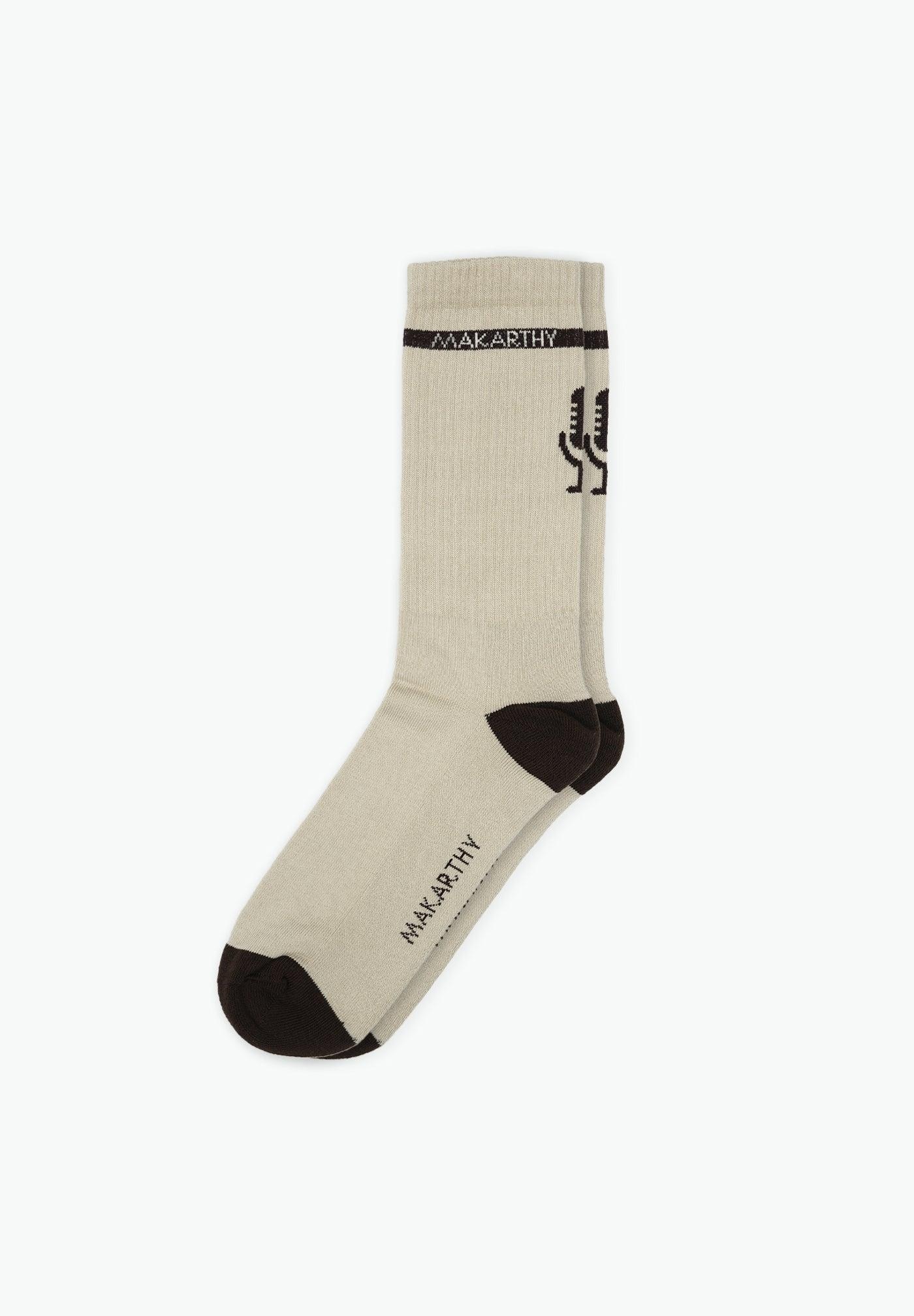 Calcetines cortos de hombre con logo - Makarthy - Beige Beige-1