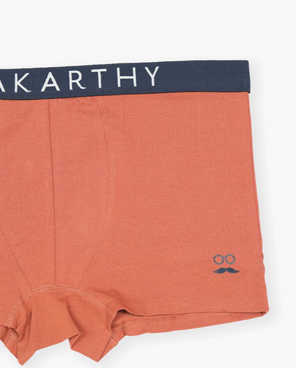 Bóxer de punto con cintura elástica - Makarthy - Naranja Naranja-2