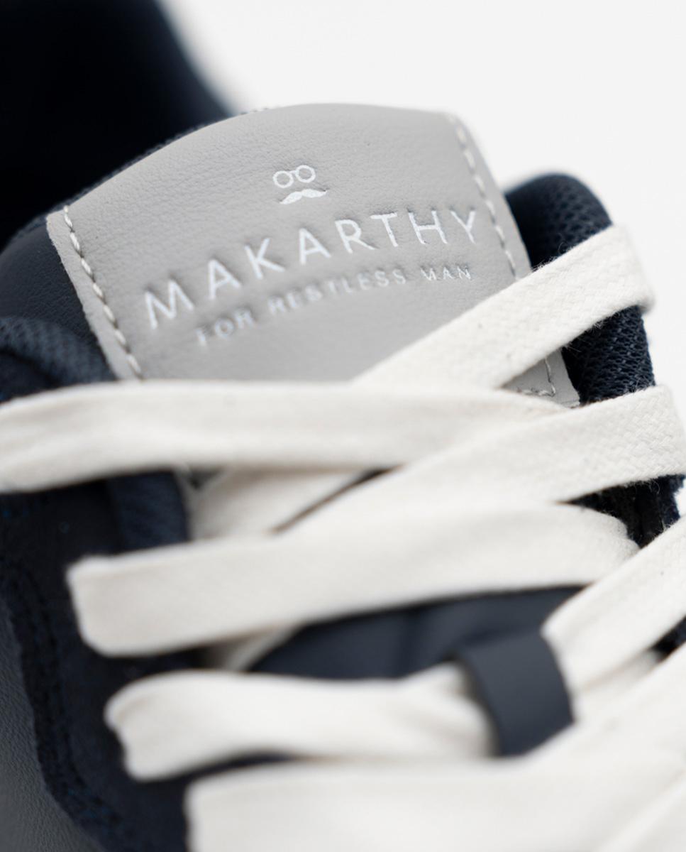 Zapatillas deportivas de hombre en serraje crew - Makarthy - Azul marino Azul marino-2