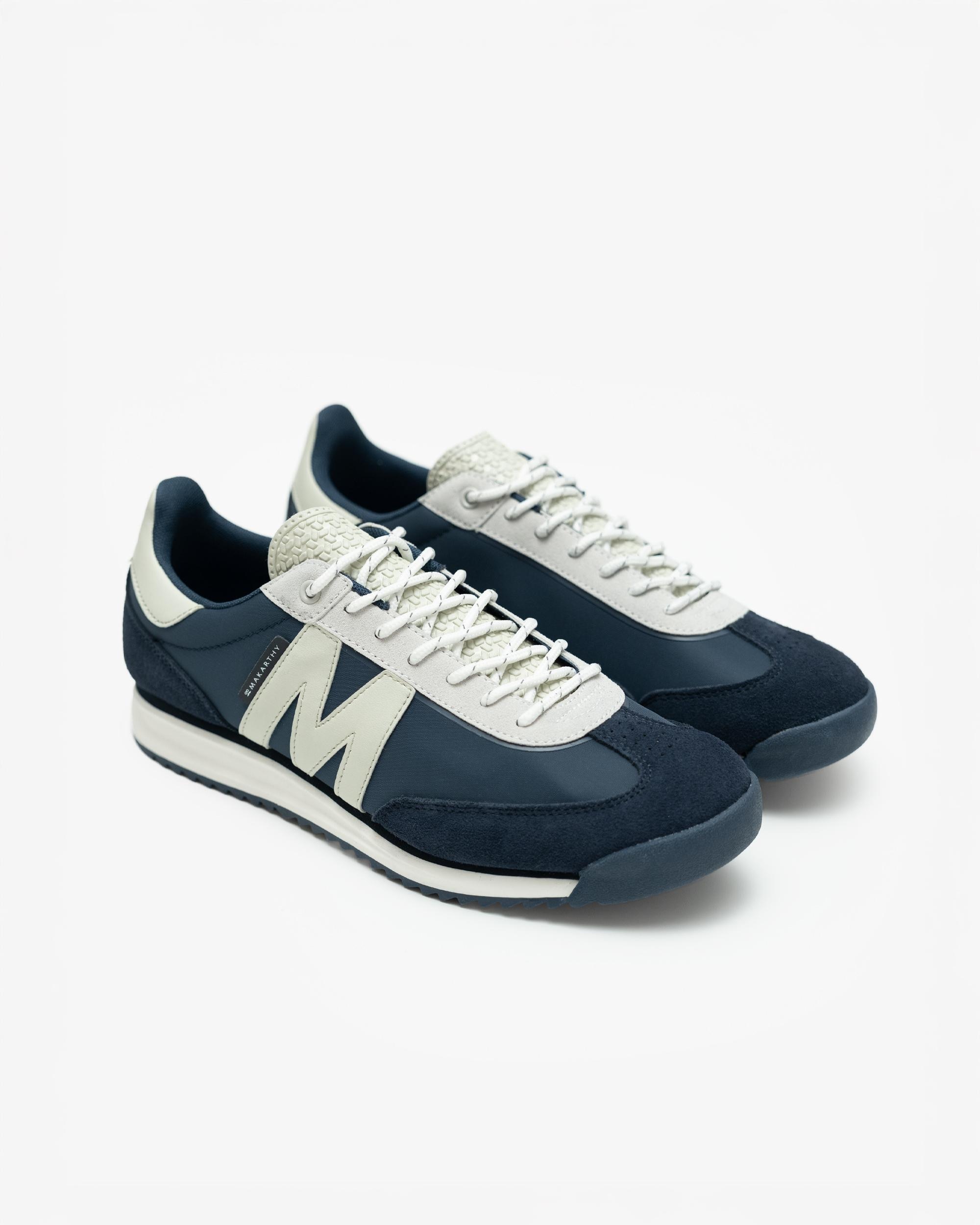 Imagen 3 de Zapatillas deportivas de hombre estilo retro con cordones - Makarthy - Azul marino Azul marino