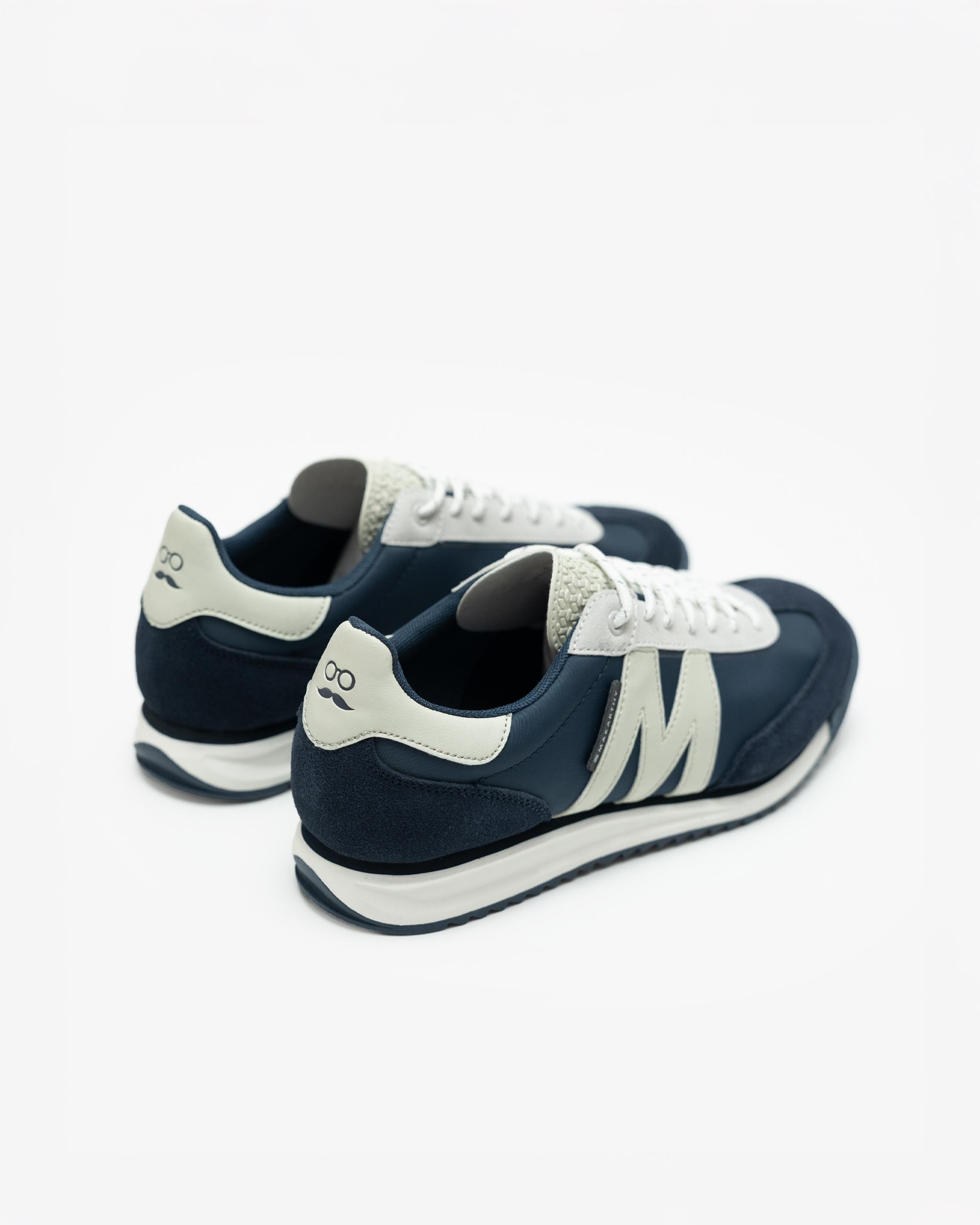 Imagen 2 de Zapatillas deportivas de hombre estilo retro con cordones - Makarthy - Azul marino Azul marino
