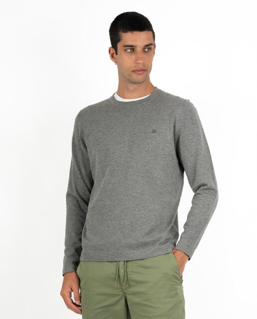 Imagen 0 de Jersey de algodón de hombre cuello redondo