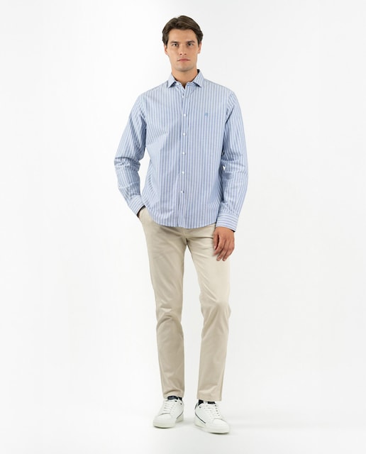 Imagen 0 de Camisa de hombre regular con estampado de rayas