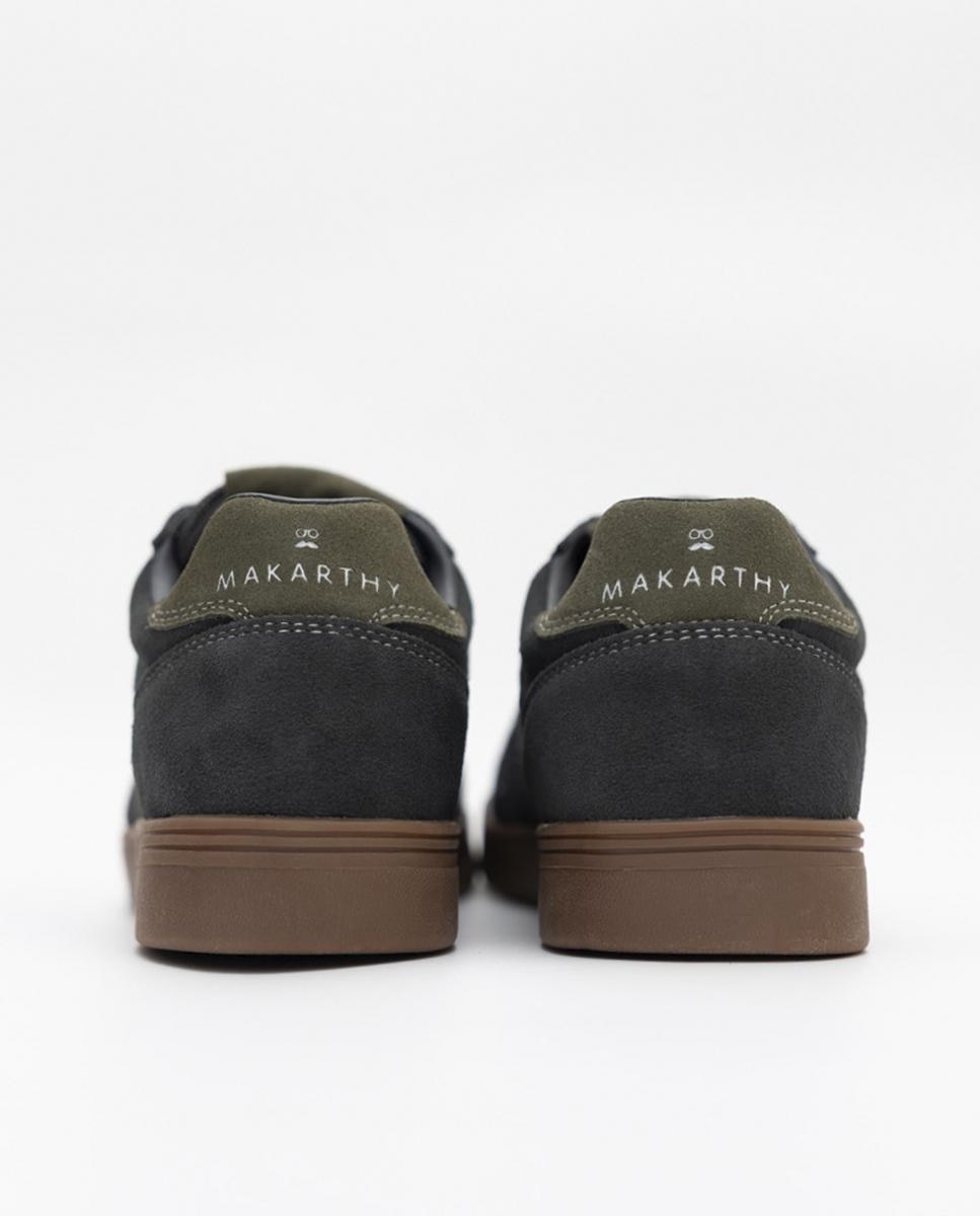 Zapatillas deportivas de hombre casual de piel - Makarthy - Verde oscuro Verde oscuro-3