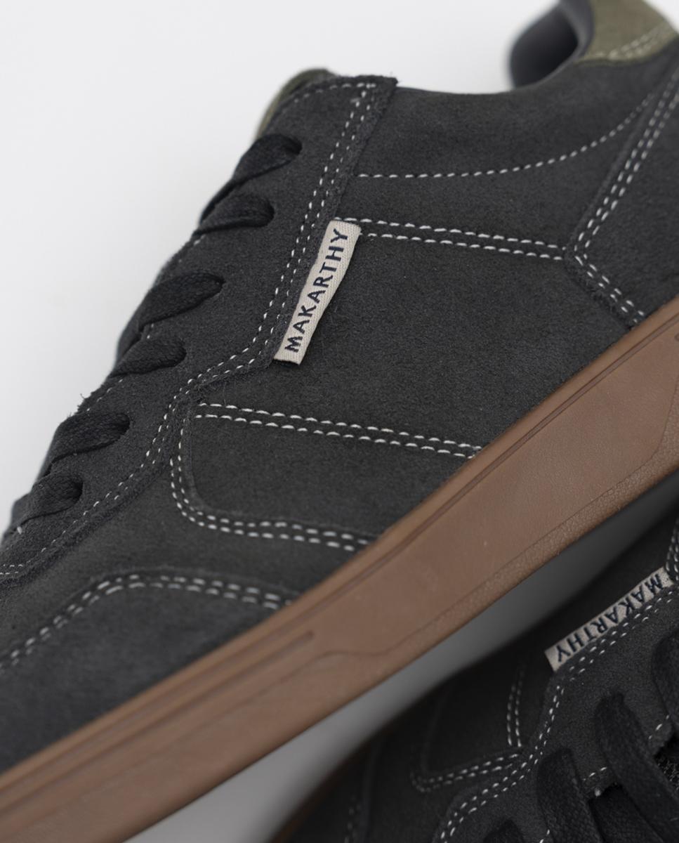 Zapatillas deportivas de hombre casual de piel - Makarthy - Verde oscuro Verde oscuro-2