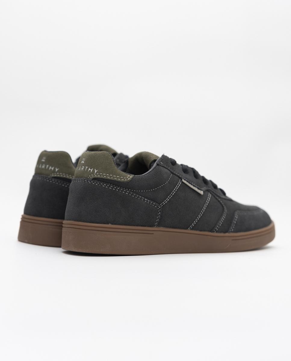 Zapatillas deportivas de hombre casual de piel - Makarthy - Verde oscuro Verde oscuro-4