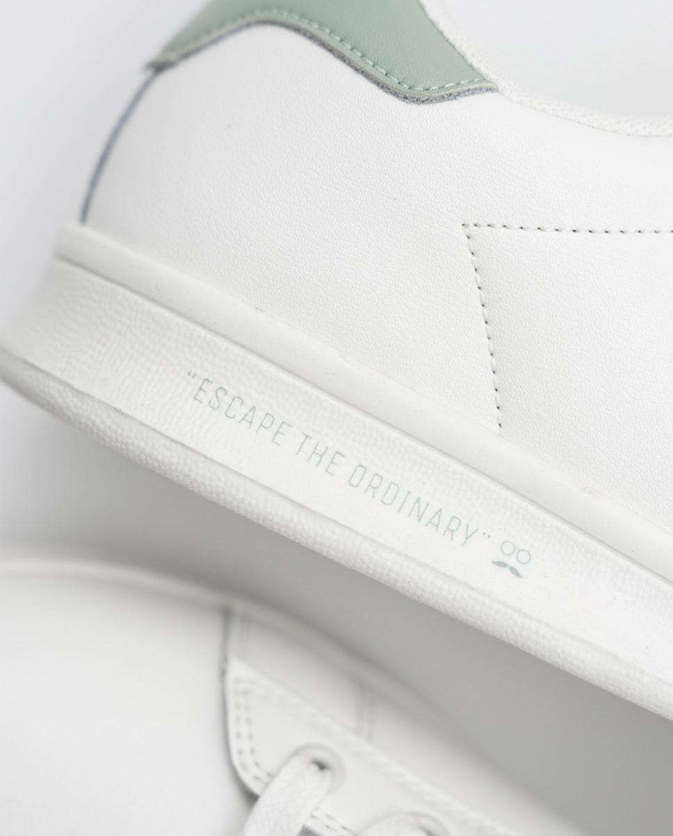 Zapatillas deportivas de hombre casual de piel - Makarthy - Blanco Blanco-4