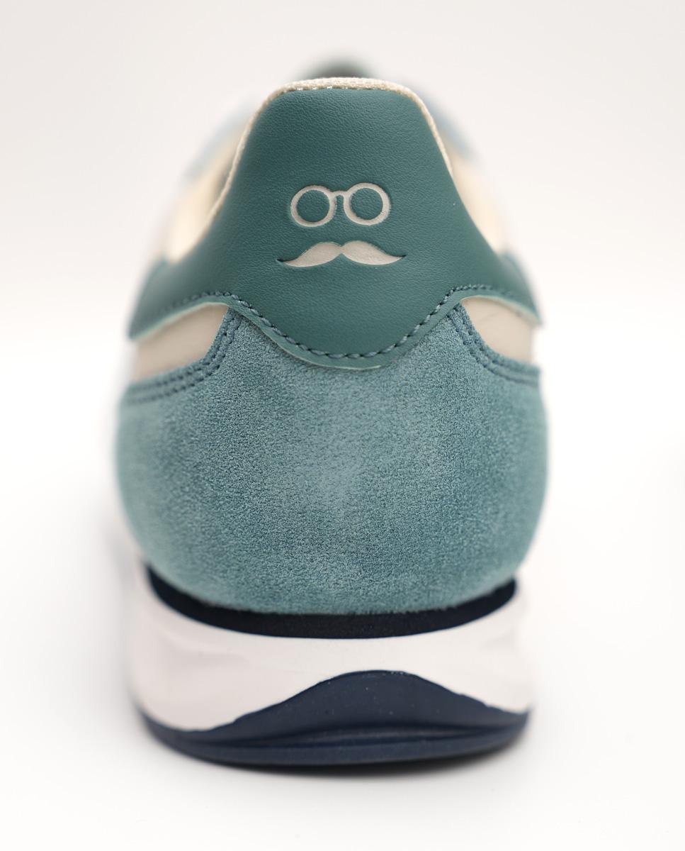 Zapatillas deportivas de hombre retro con cordones redondos - Makarthy - Aguamarina Aguamarina-3